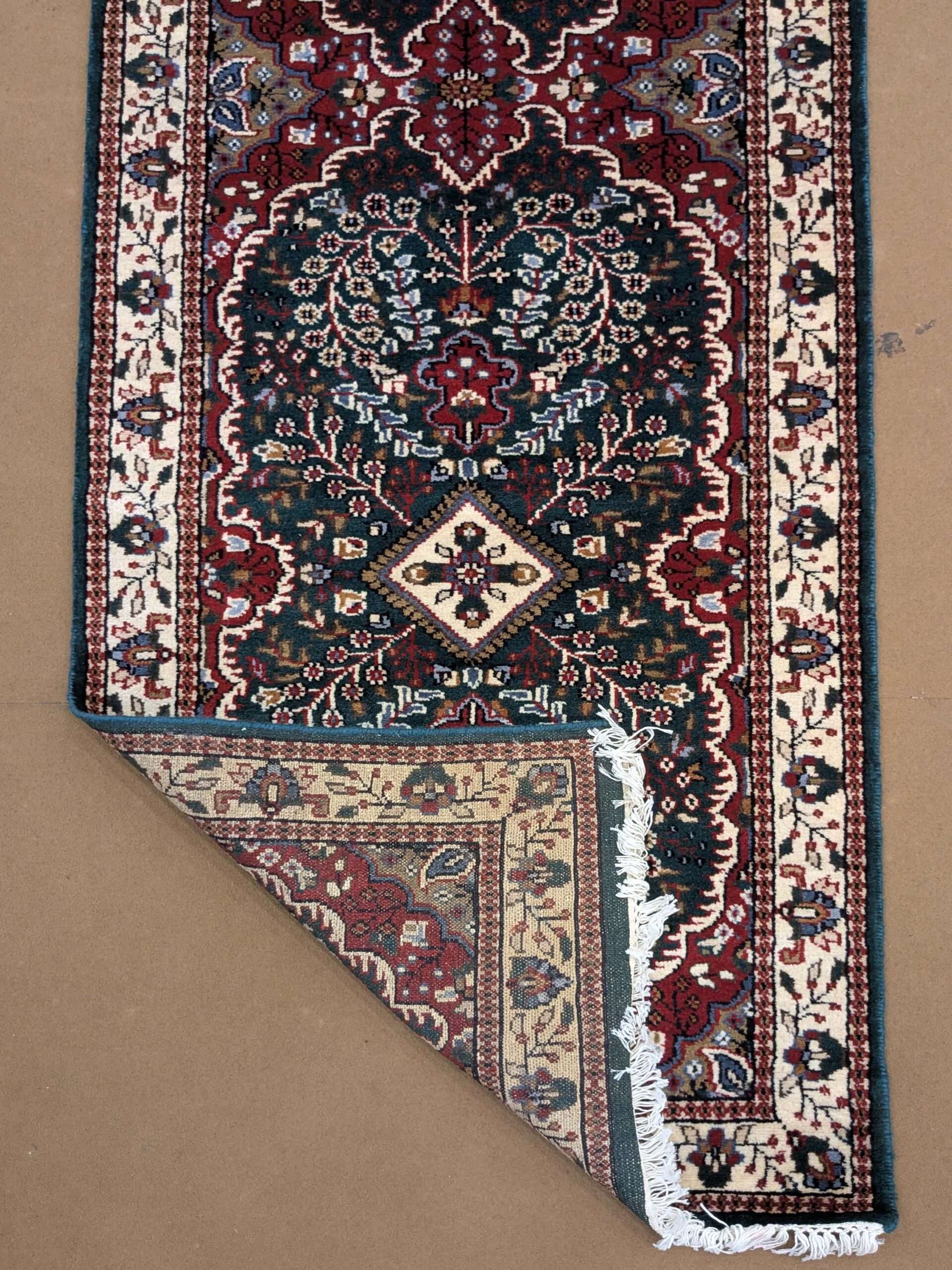 Green Persian Hand Knotted Runner Wool Carpet ? 2.5FT X 8FT | 75CM X 240CM - Image 3