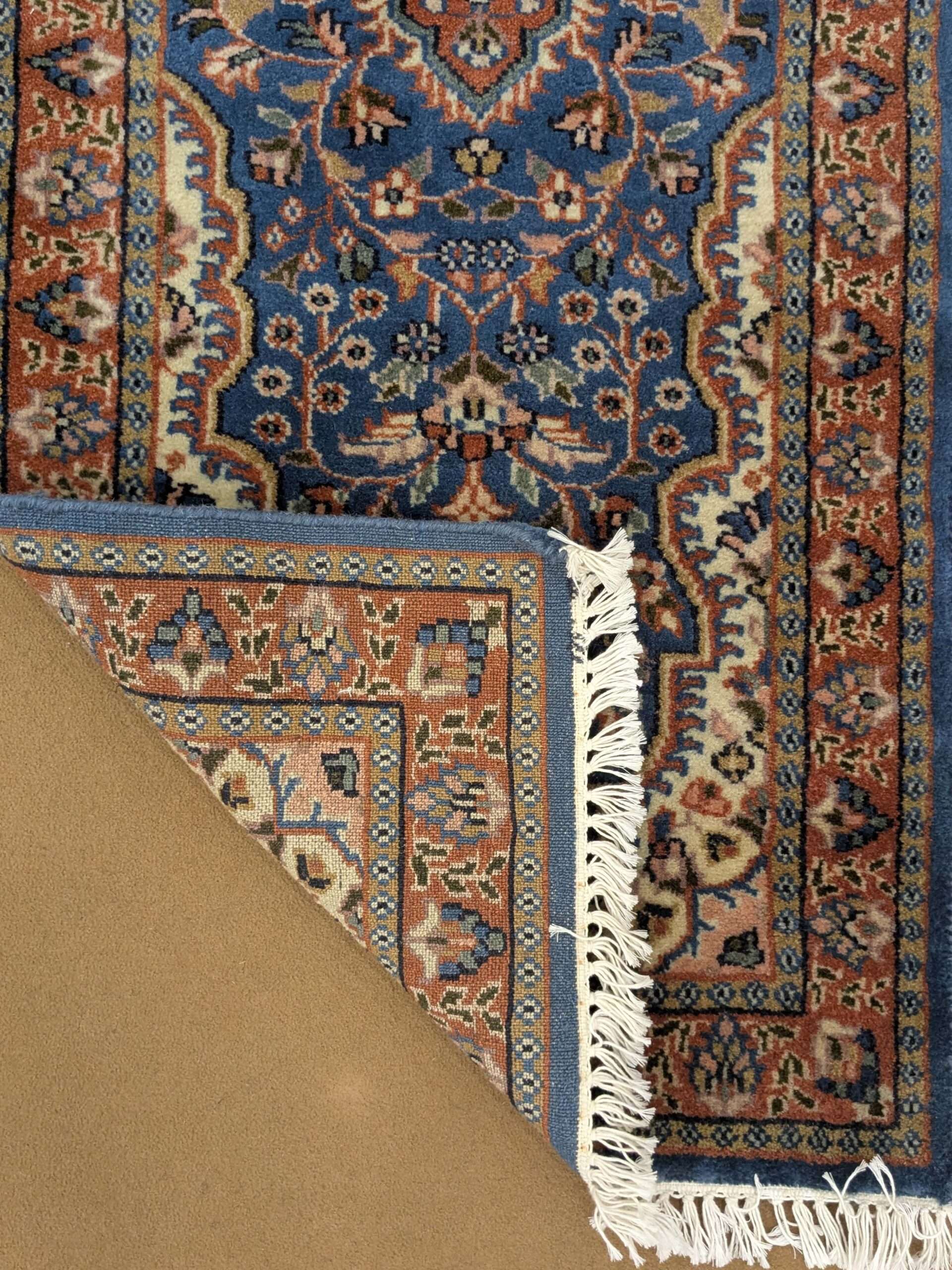 Blue Persian Hand Knotted Runner Wool Carpet - 2FT X 6FT | 60CM X 180CM - Image 4