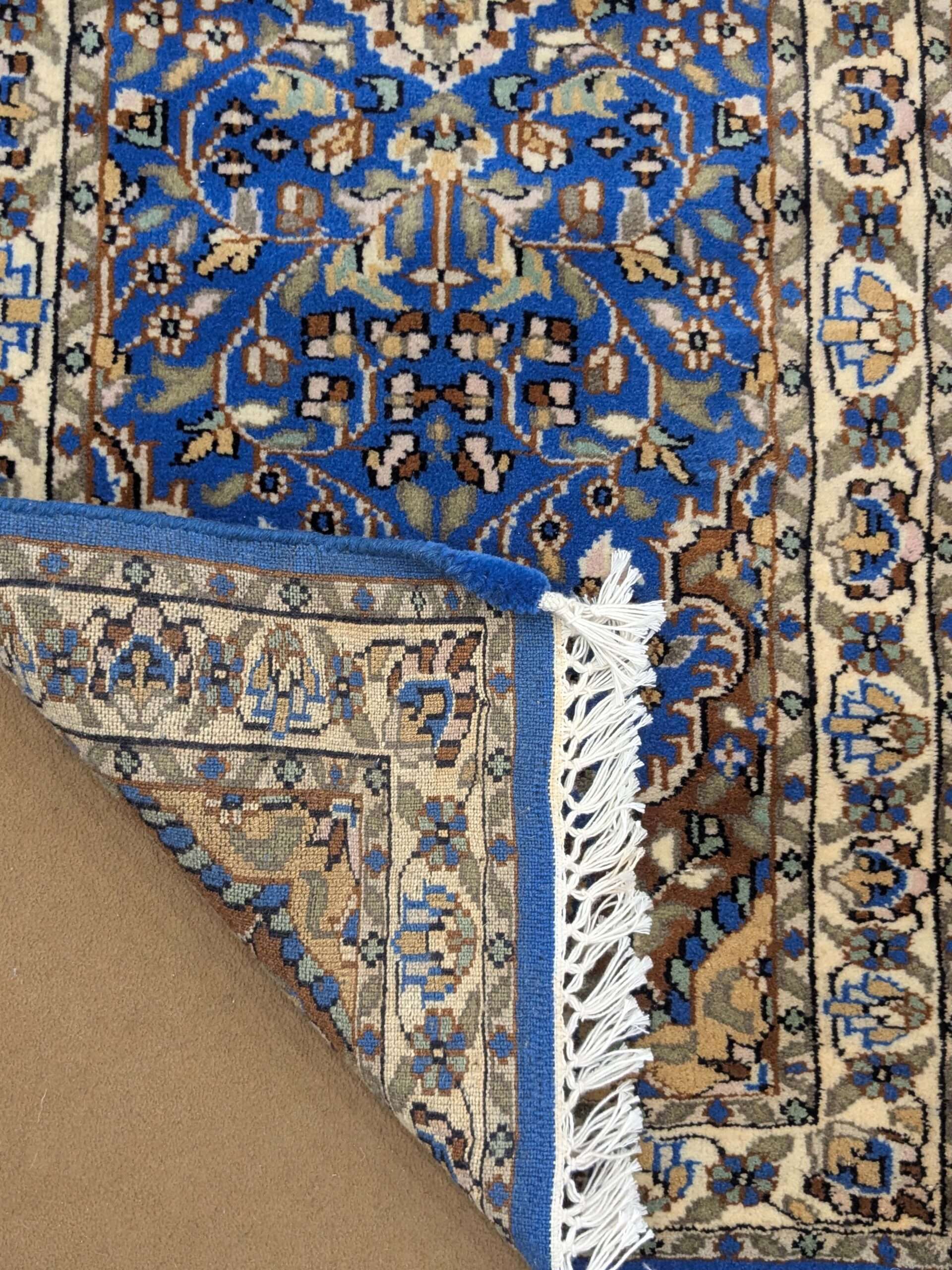 Unique Blue Persian Hand Knotted Runner Wool Carpet - 2FT X 6FT | 60CM X 180CM - Image 3