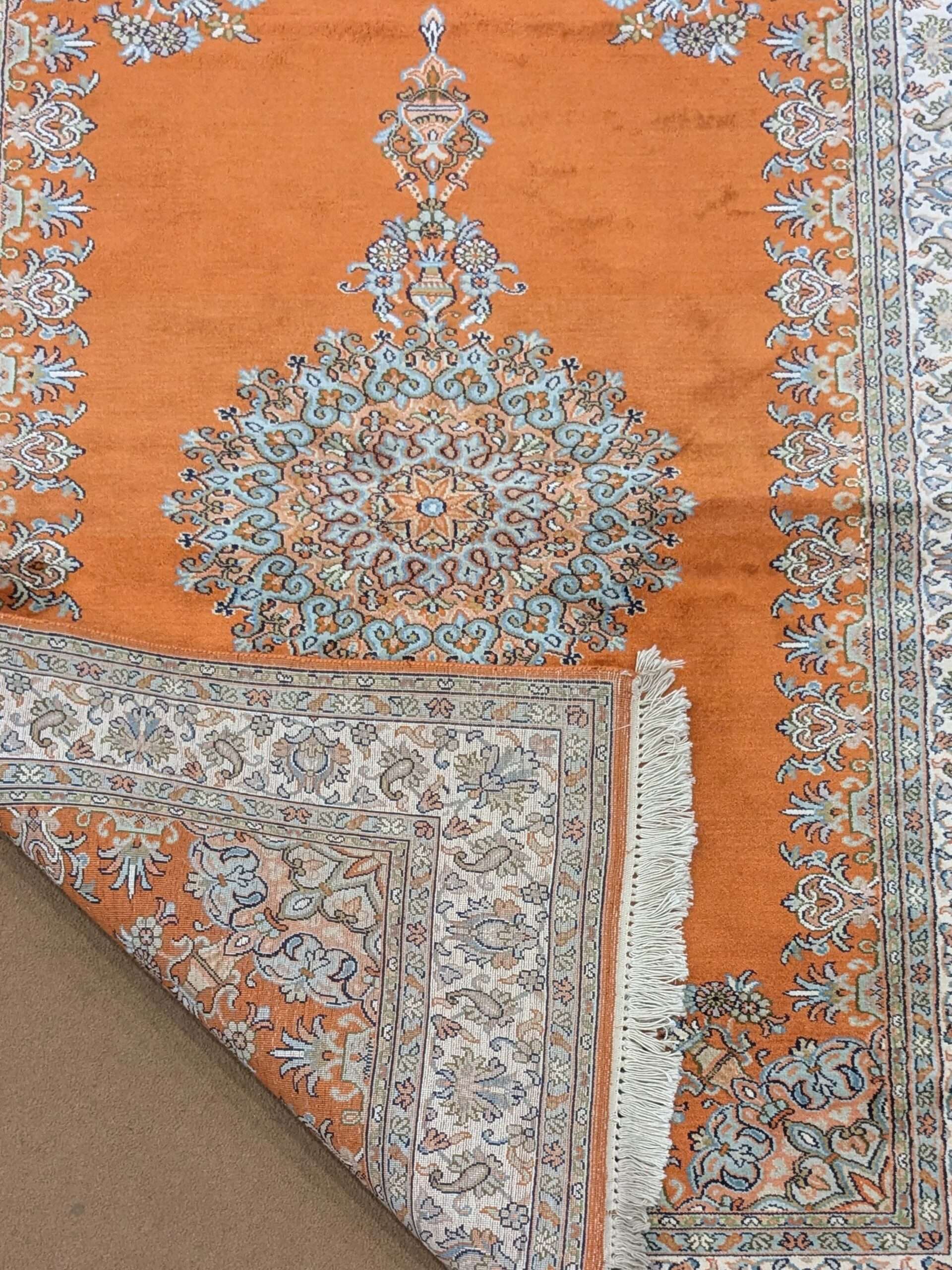 Kirman Design Silk On Cotton Knotted Carpet - 3FT X 5FT | 90CM X 150CM - Image 3