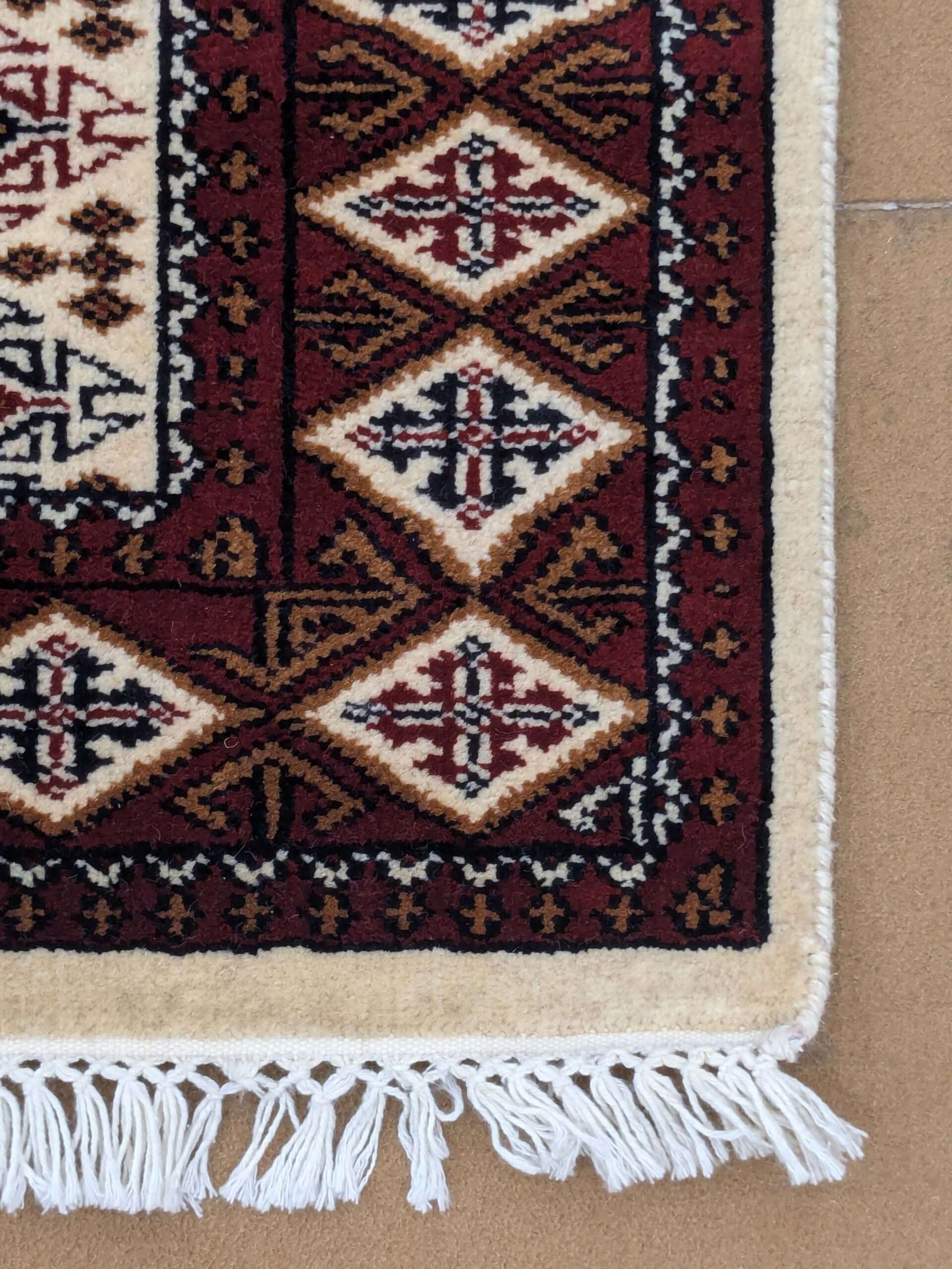 Beige Tribal Hand Knotted Wool Carpet - 4FT X 6FT | 120CM X 180CM - Image 3