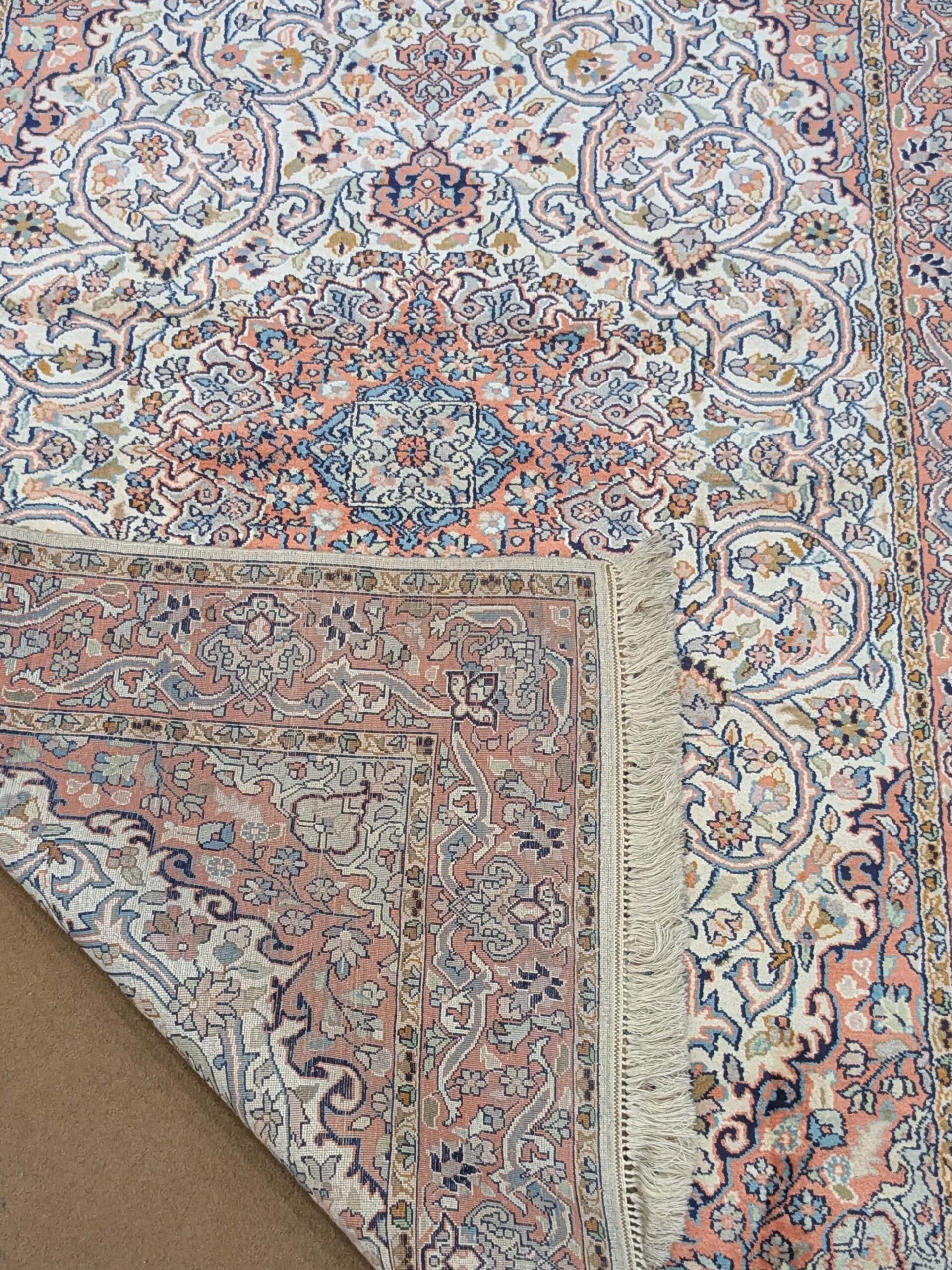 Beautiful Persian Silk On Cotton Knotted Carpet - 4FT X 6FT | 120CM X 180CM - Image 3