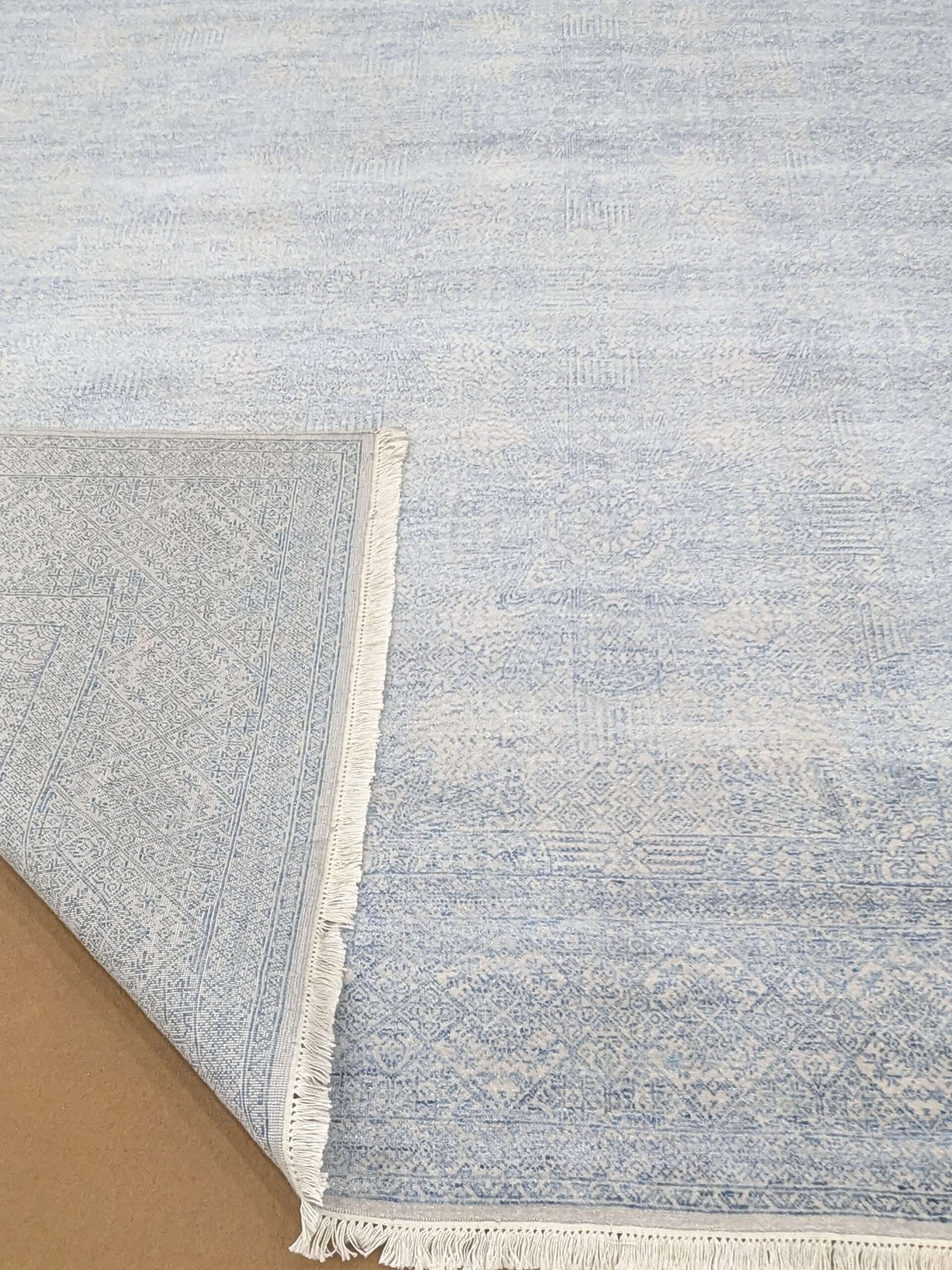 Beige Double Hand Knotted Wool Carpet - 8FT X 10FT | 240CM X 300CM - Image 3