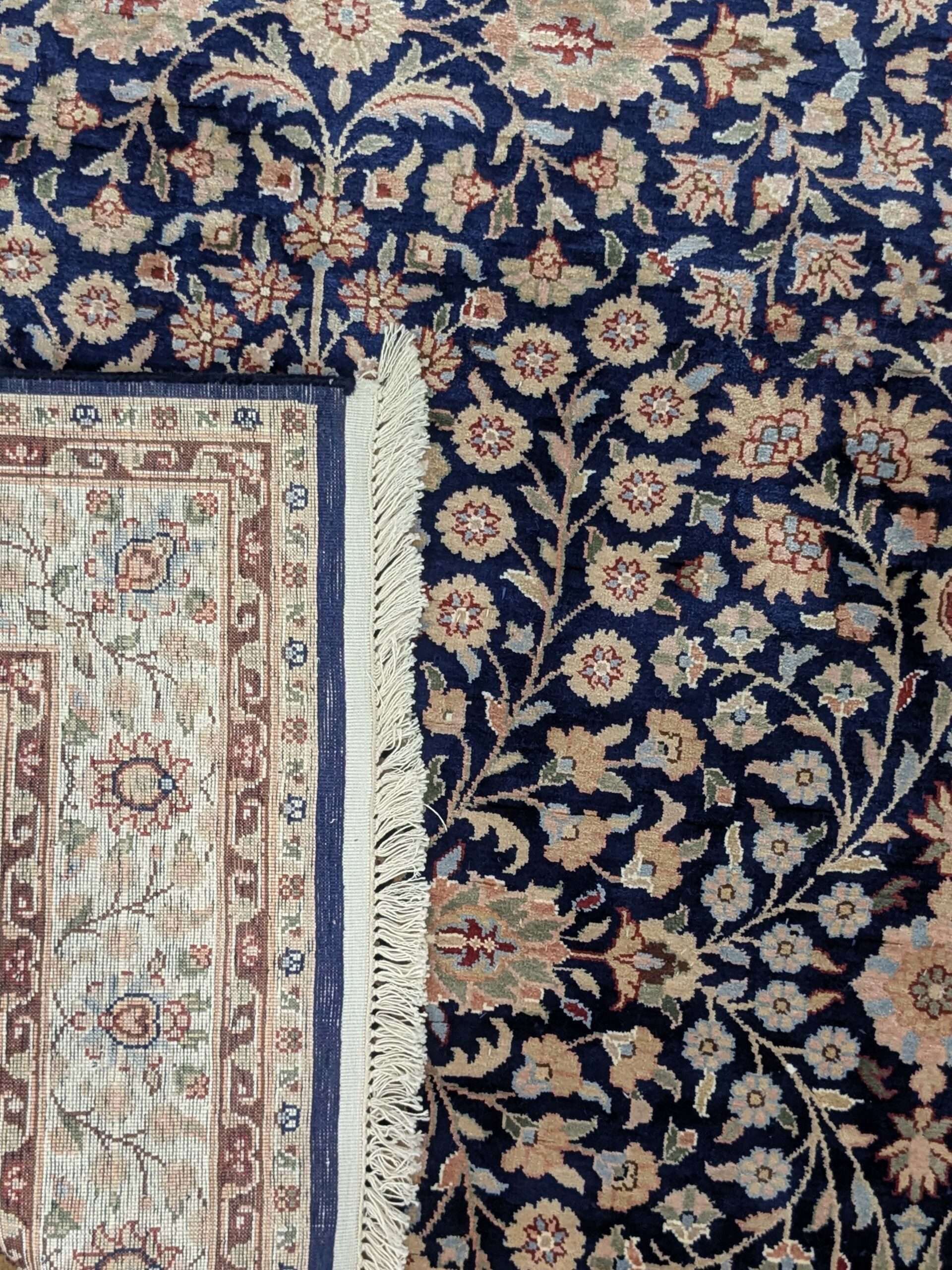 Blue Persian Hand Knotted Wool Carpet - 4FT X 6FT | 120CM X 180CM - Image 3
