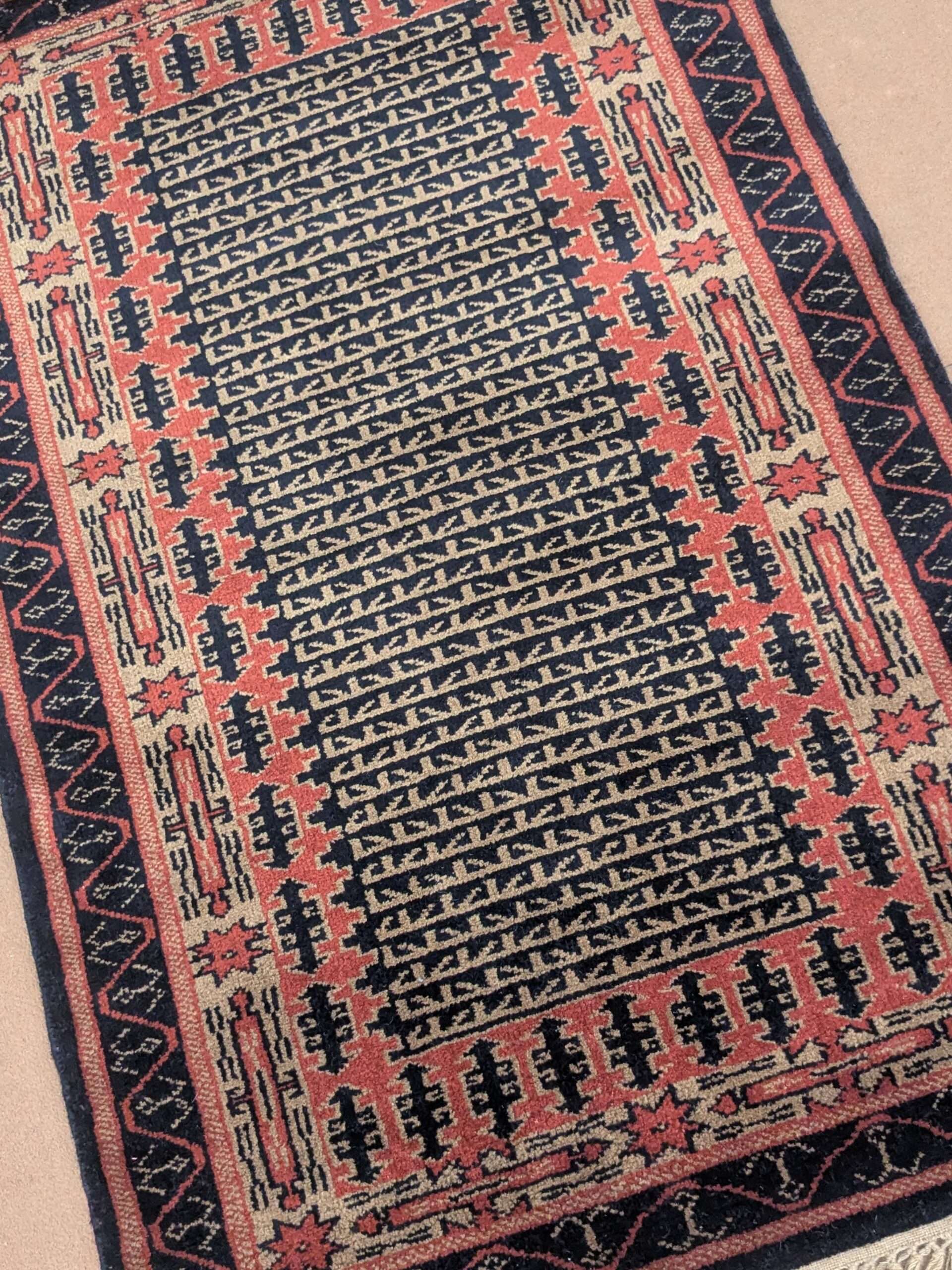 Tribal Hand Knotted Wool Carpet - 2.5FT X 4FT | 76CM X 122CM - Image 3