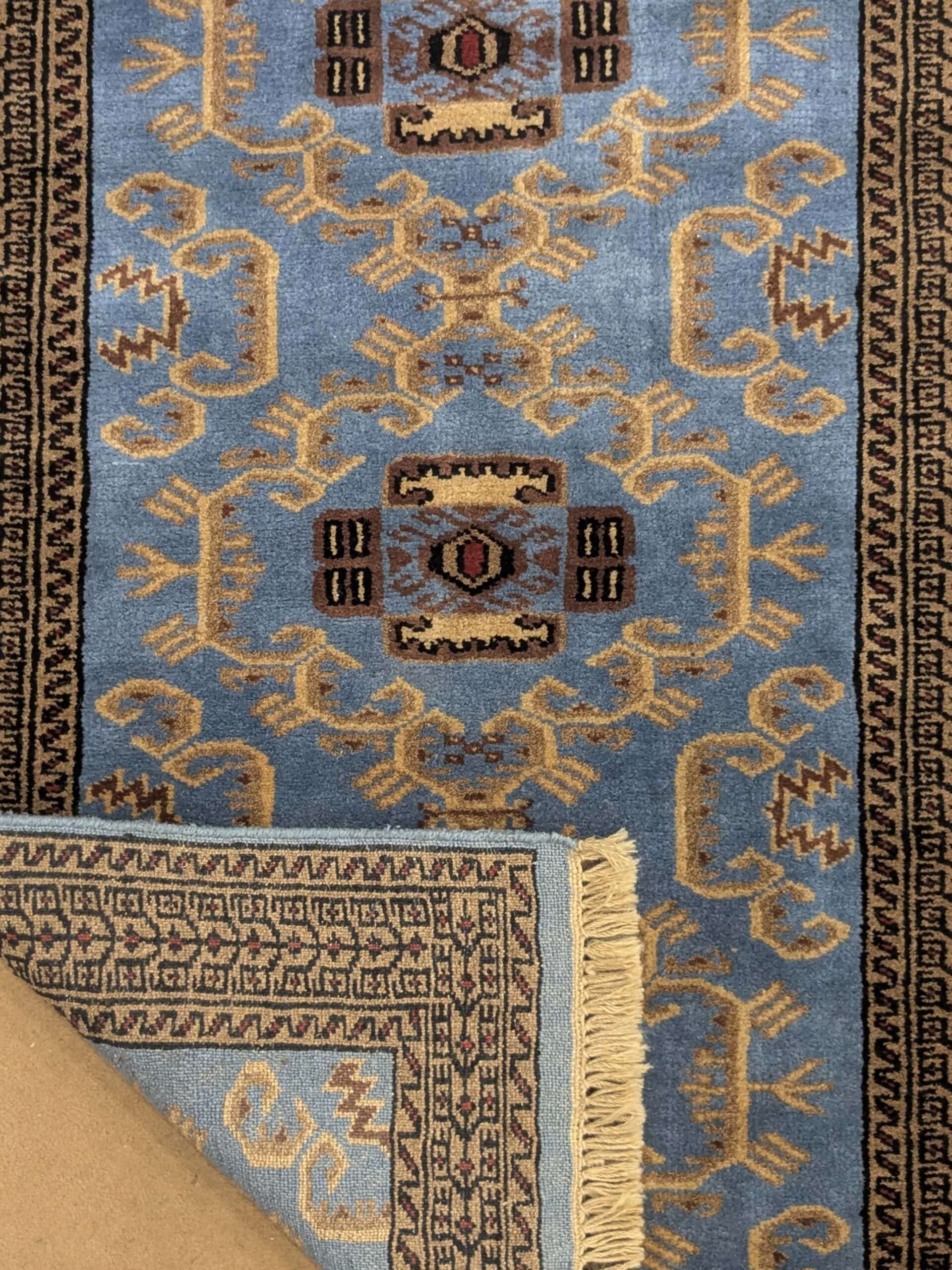 Tribal Hand Knotted Wool Carpet - 2.5FT X 4FT | 76CM X 122CM - Image 3