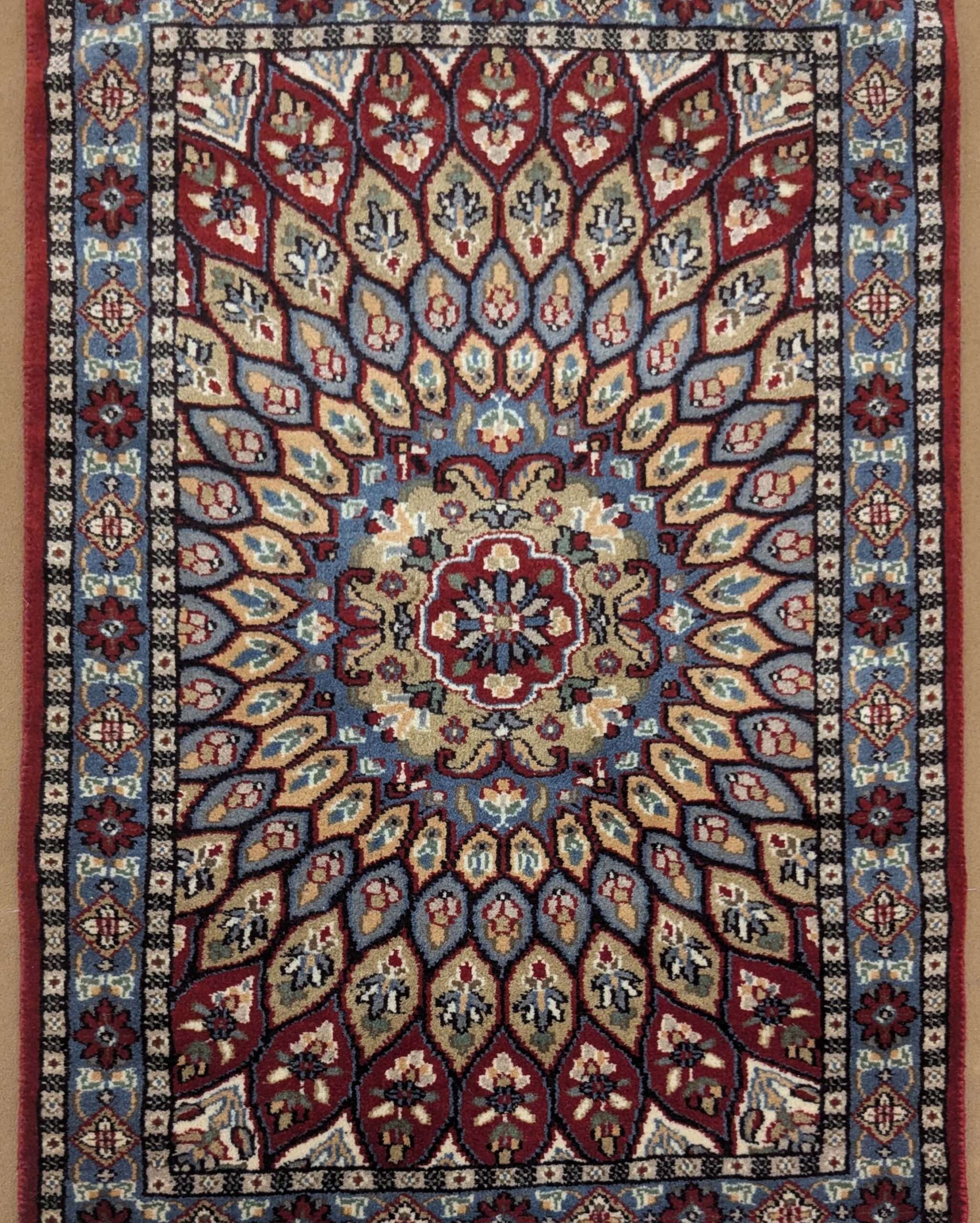 Red Mandola Hand Knotted Wool Carpet - 2.5FT X 4FT | 76CM X 122CM - Image 3