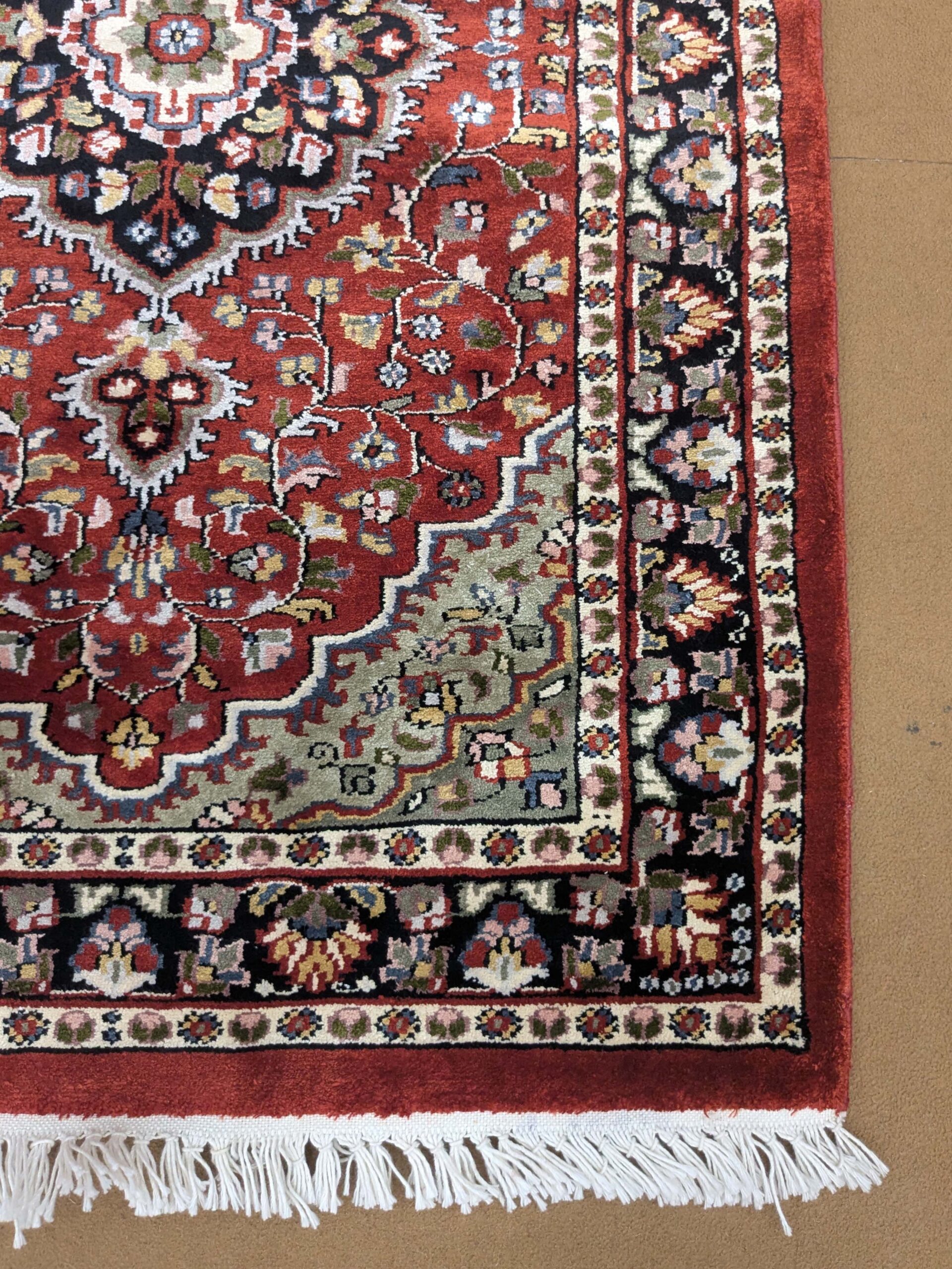 Red Persian Hand Knotted Wool Carpet - 2.5FT X 4FT | 76CM X 122CM - Image 3
