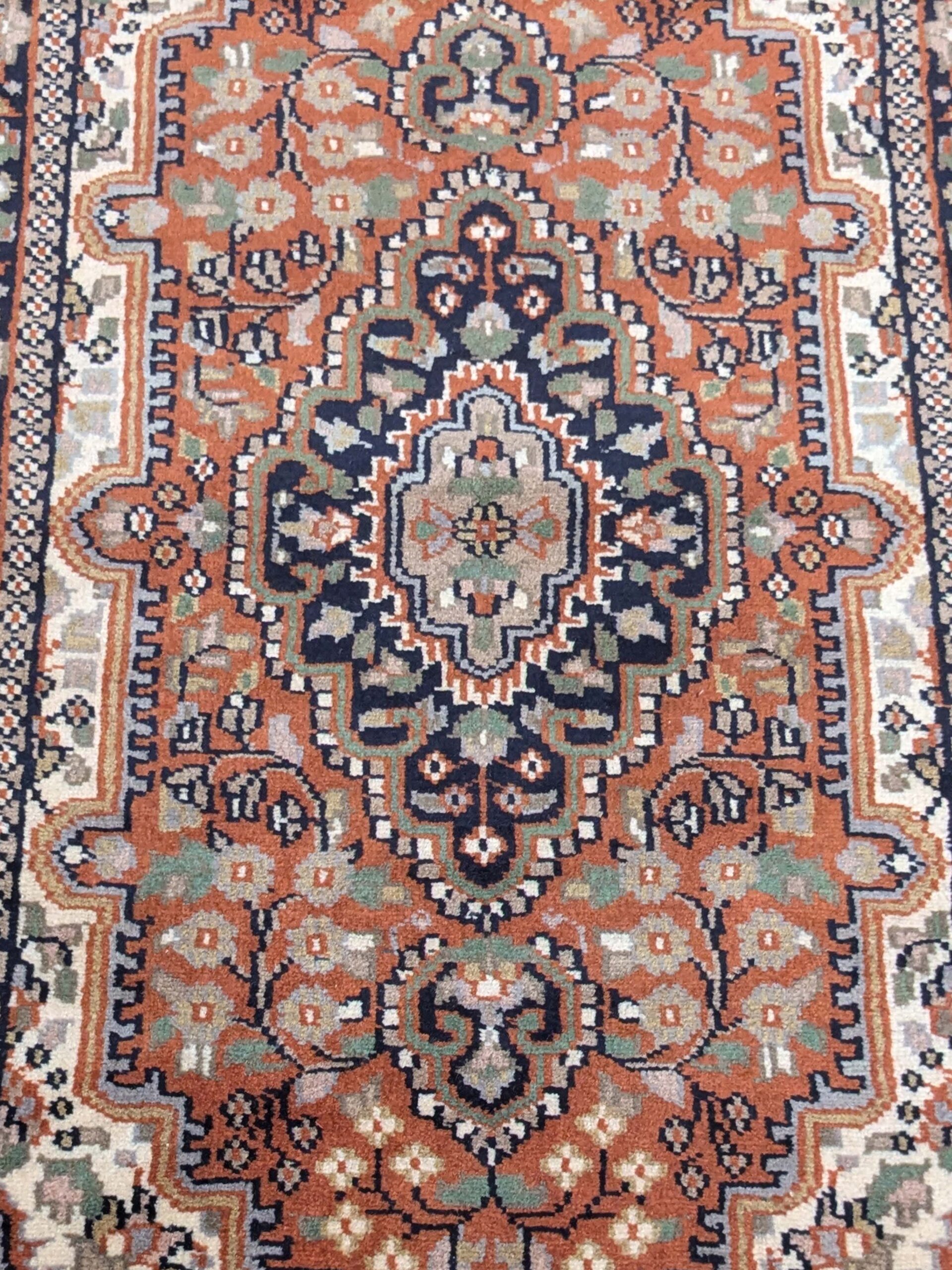 Red Persian Knotted Wool Carpet - 2.5FT X 4FT | 76CM X 122CM - Image 4