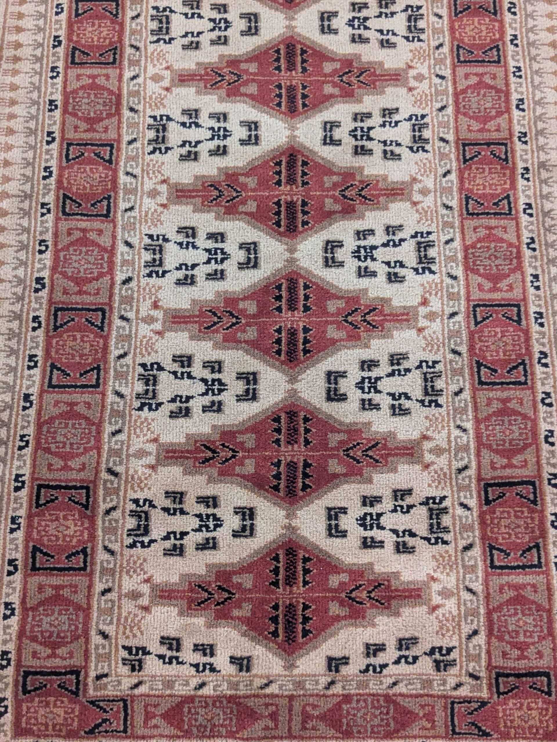 Beige Tribal Hand Knotted Wool Carpet - 2.5FT X 4FT | 76CM X 122CM - Image 4
