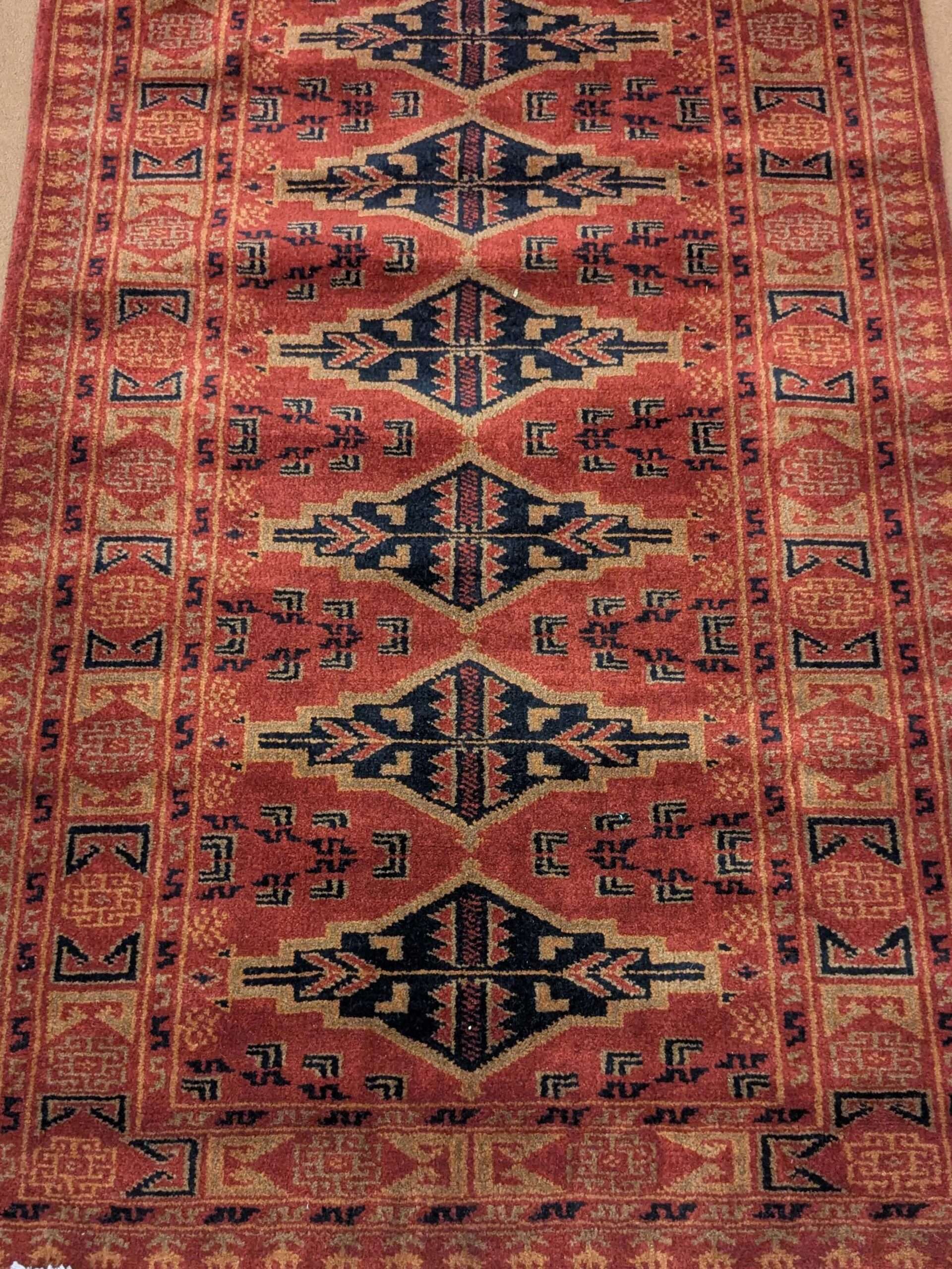 Red Tribal Hand Knotted Wool Carpet - 2.5FT X 4FT | 76CM X 122CM - Image 4