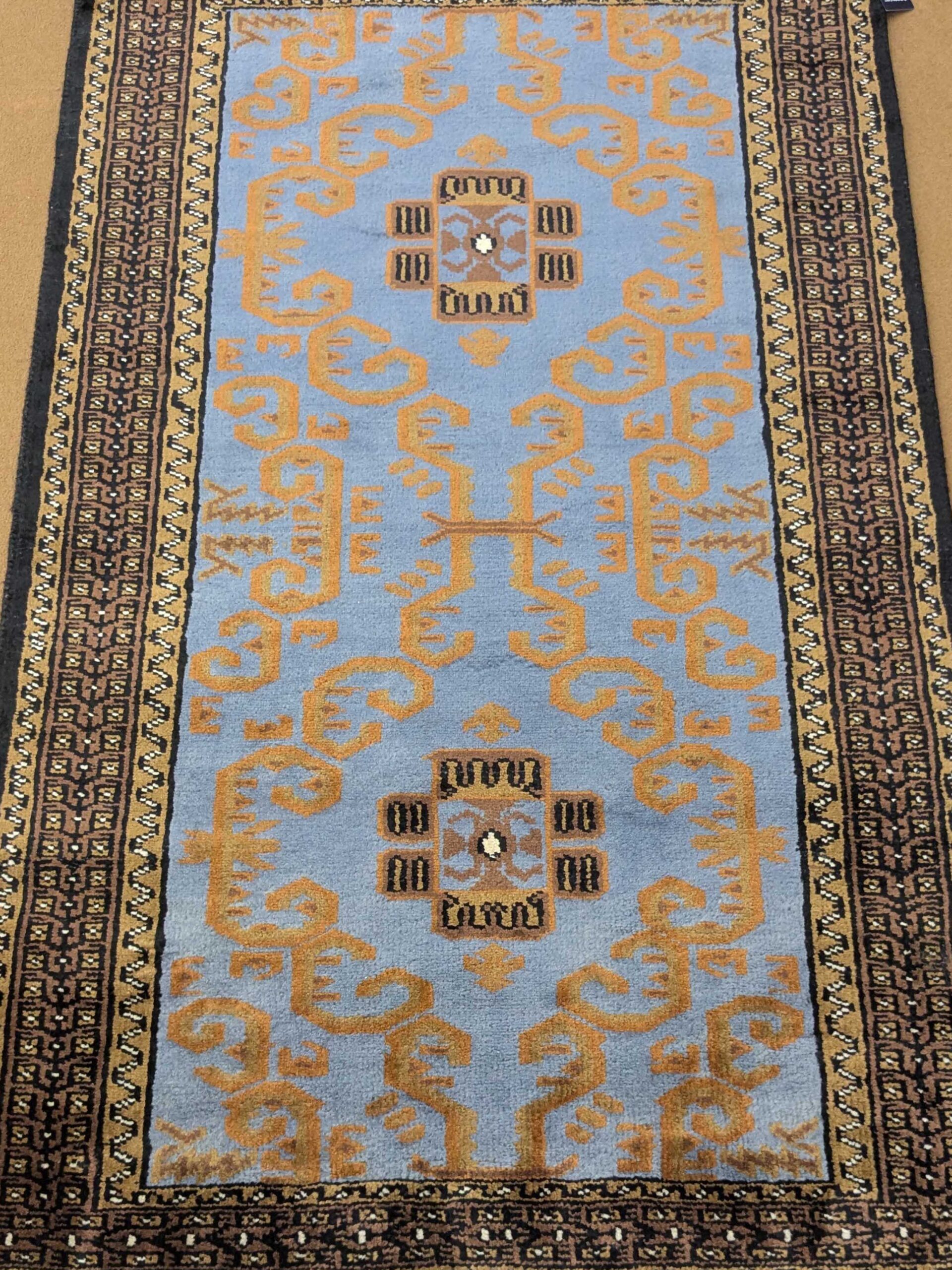 Tribal Hand Knotted Wool Carpet - 2.5FT X 4FT | 76CM X 122CM - Image 4