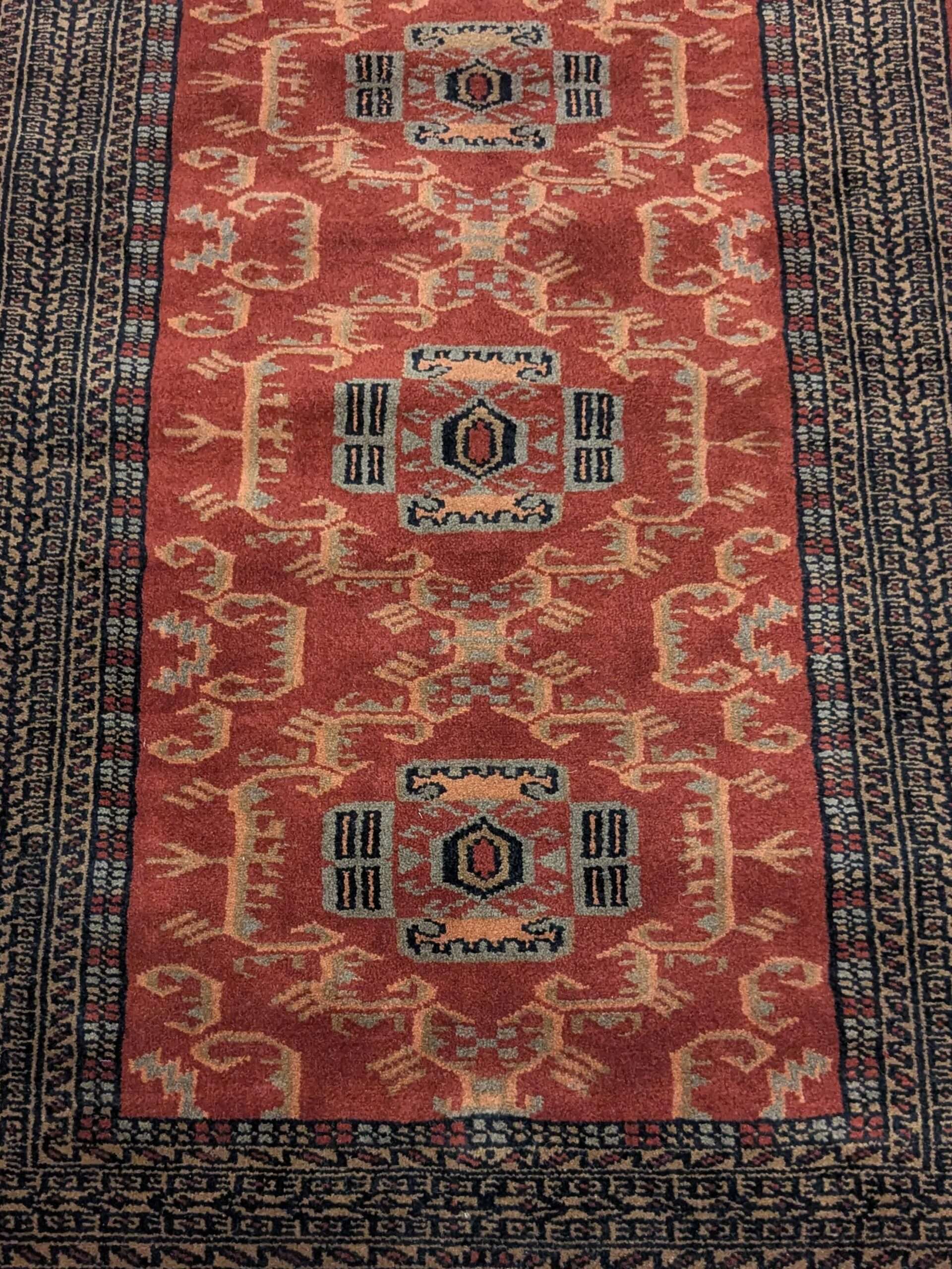 Red Tribal Unique Knotted Wool Carpet - 2.5FT X 4FT | 76CM X 122CM - Image 4