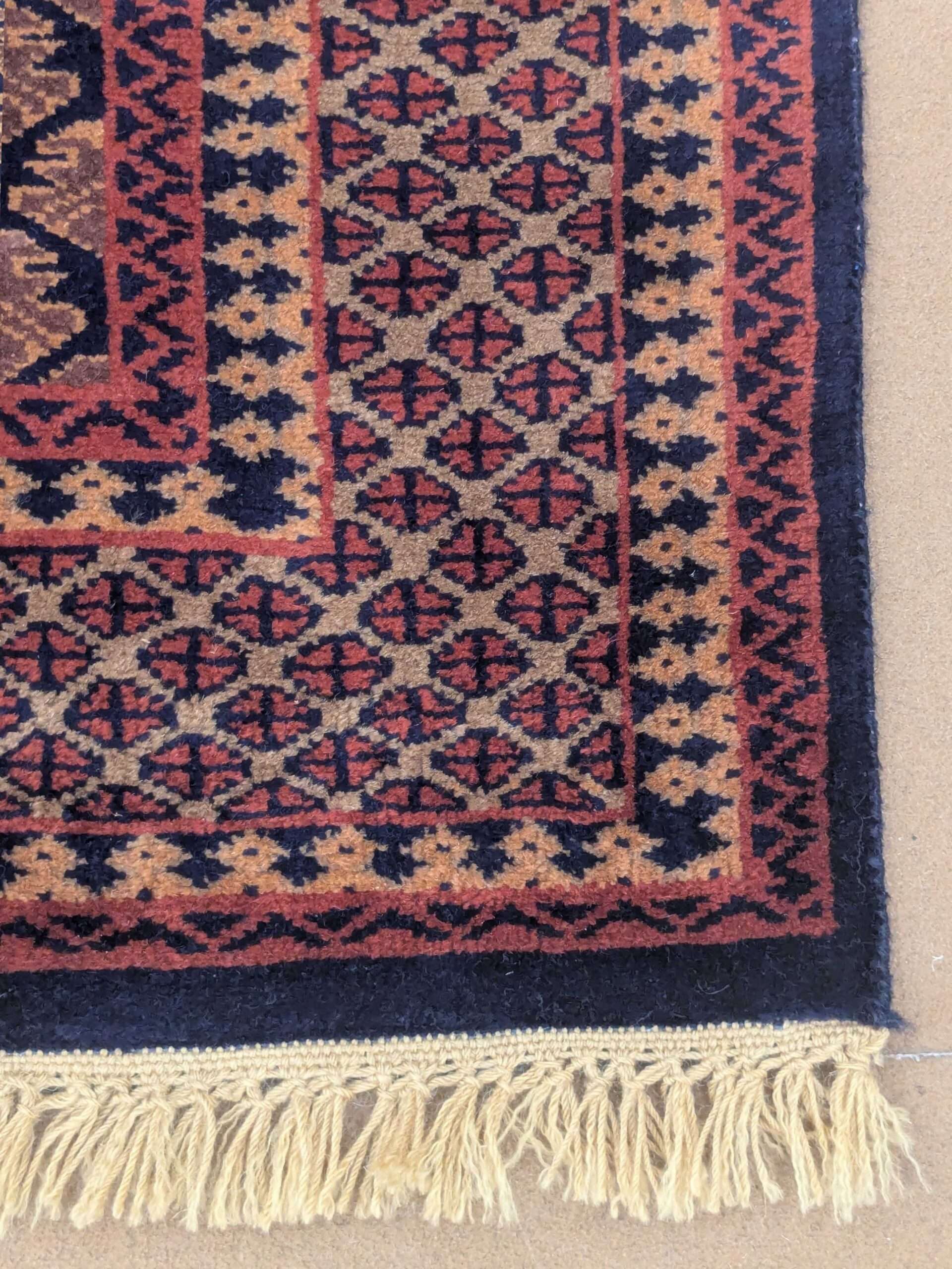 Blue Elephant Foot Print Design Hand Knotted Wool Carpet - 5FT X 7FT | 150CM X 210CM - Image 5