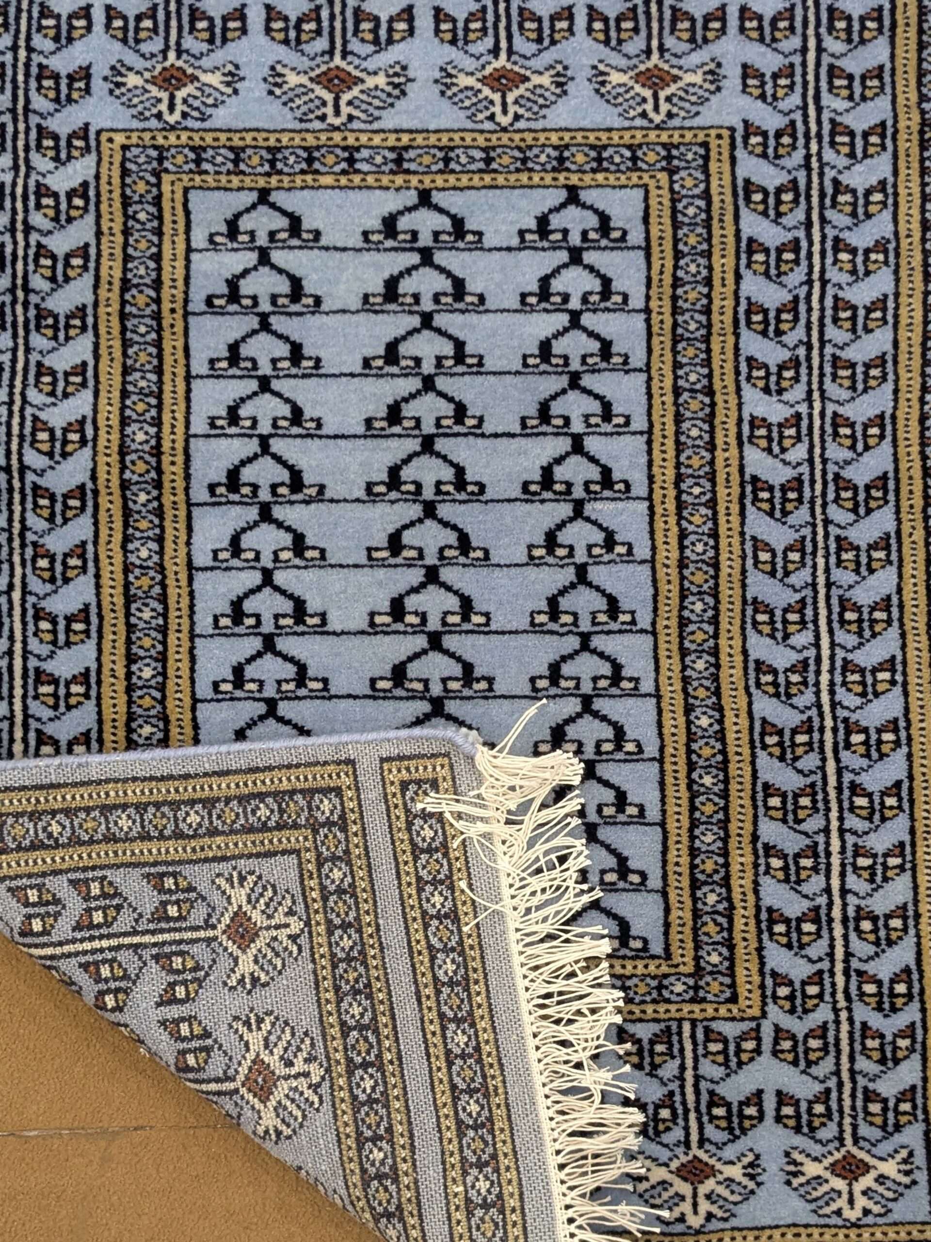 Beige Tribal Design Hand Knotted Wool Carpet - 2FT X 3FT | 60CM X 90CM - Image 4