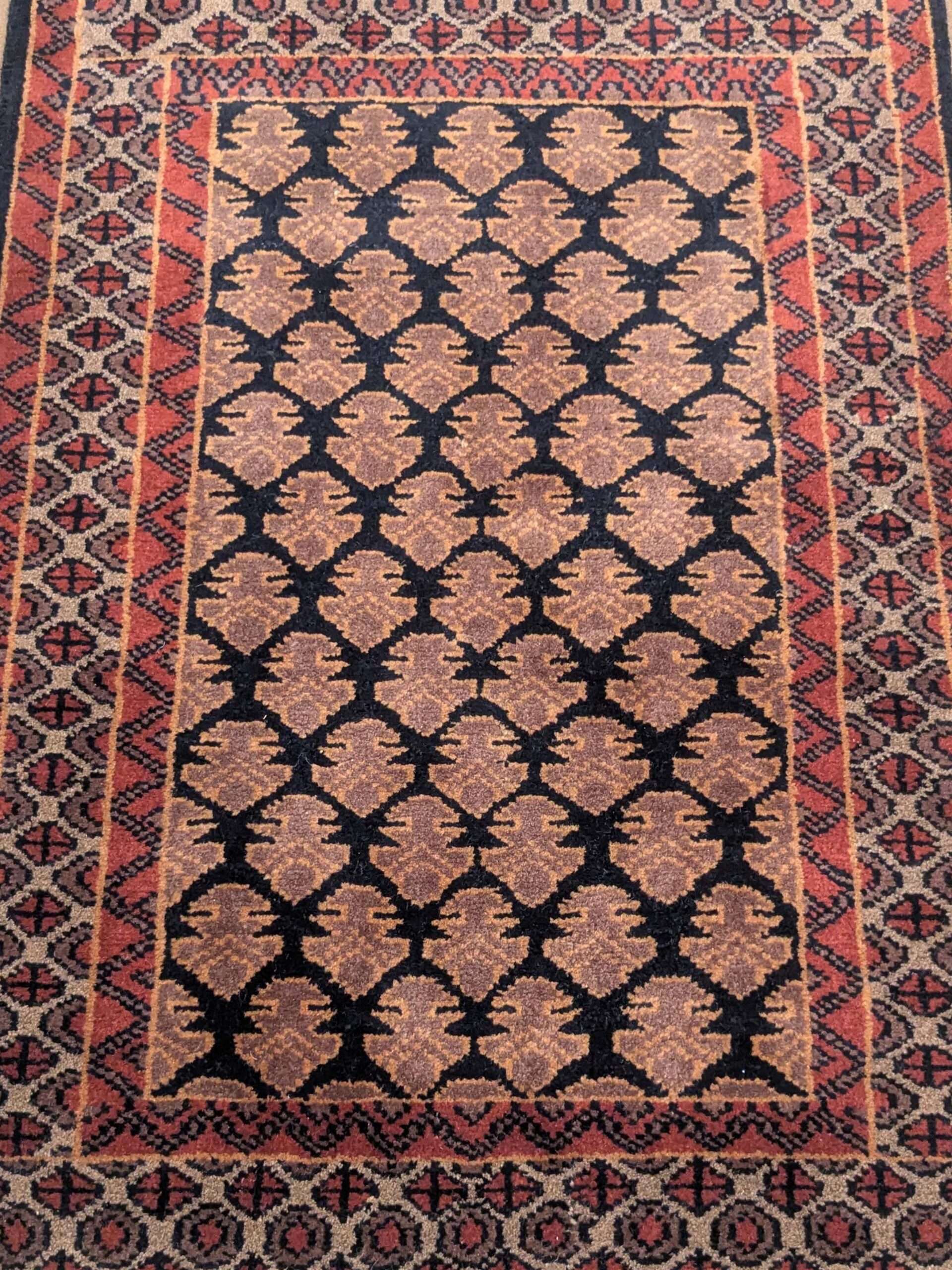 Black Baby Foot Print Hand Knotted Wool Carpet - 2FT X 3FT | 60CM X 90CM - Image 4