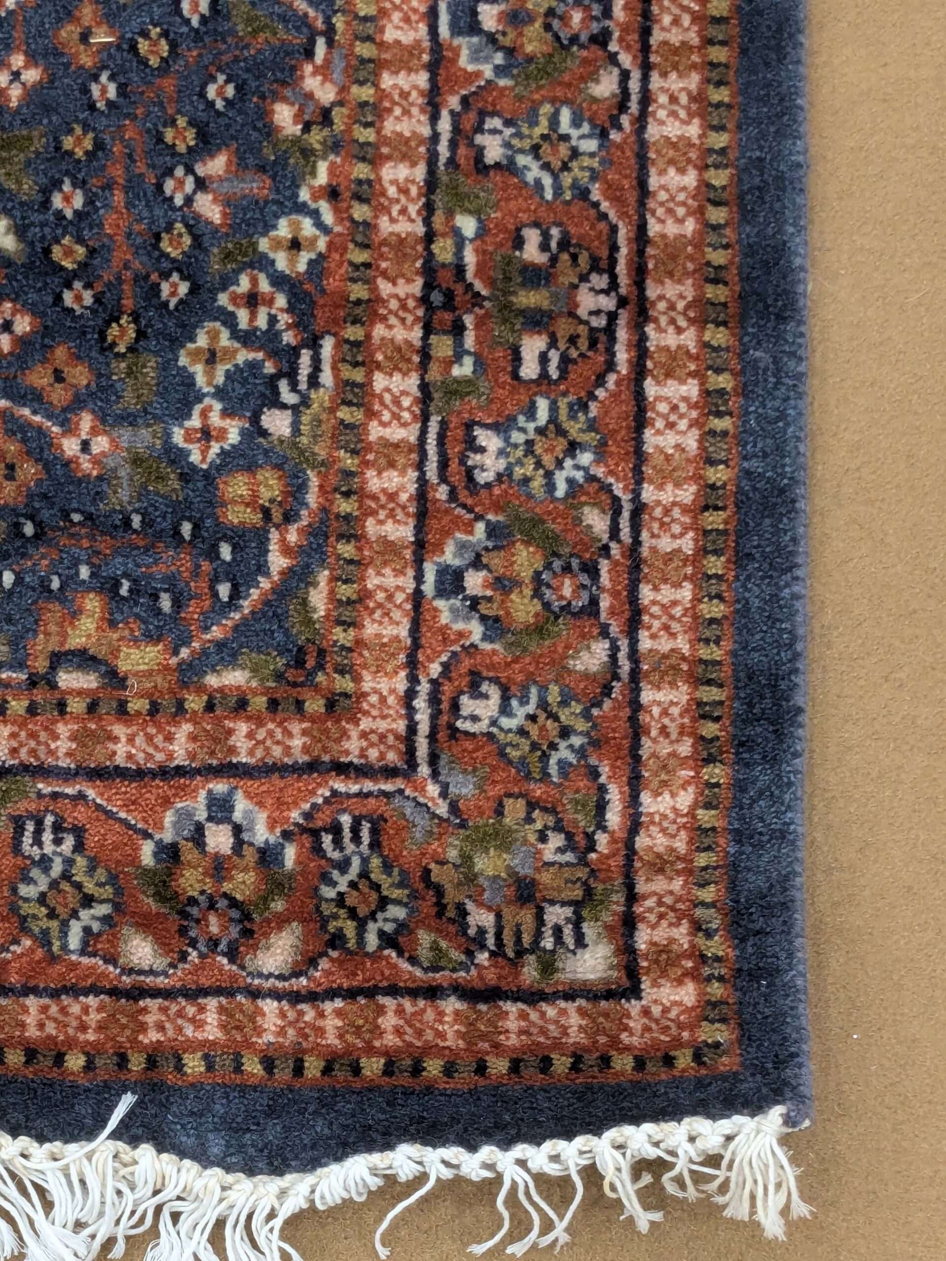 Blue Persian Hand Knotted Runner Wool Carpet - 2.5FT X 8FT | 75CM X 240CM - Image 4