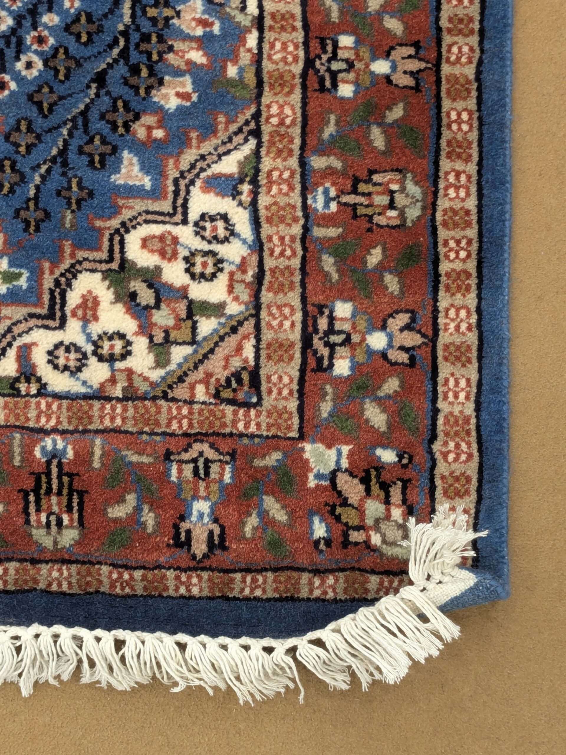 Blue Persian Hand Knotted Runner Wool Carpet - 2.5FT X 10FT | 75CM X 300CM - Image 5