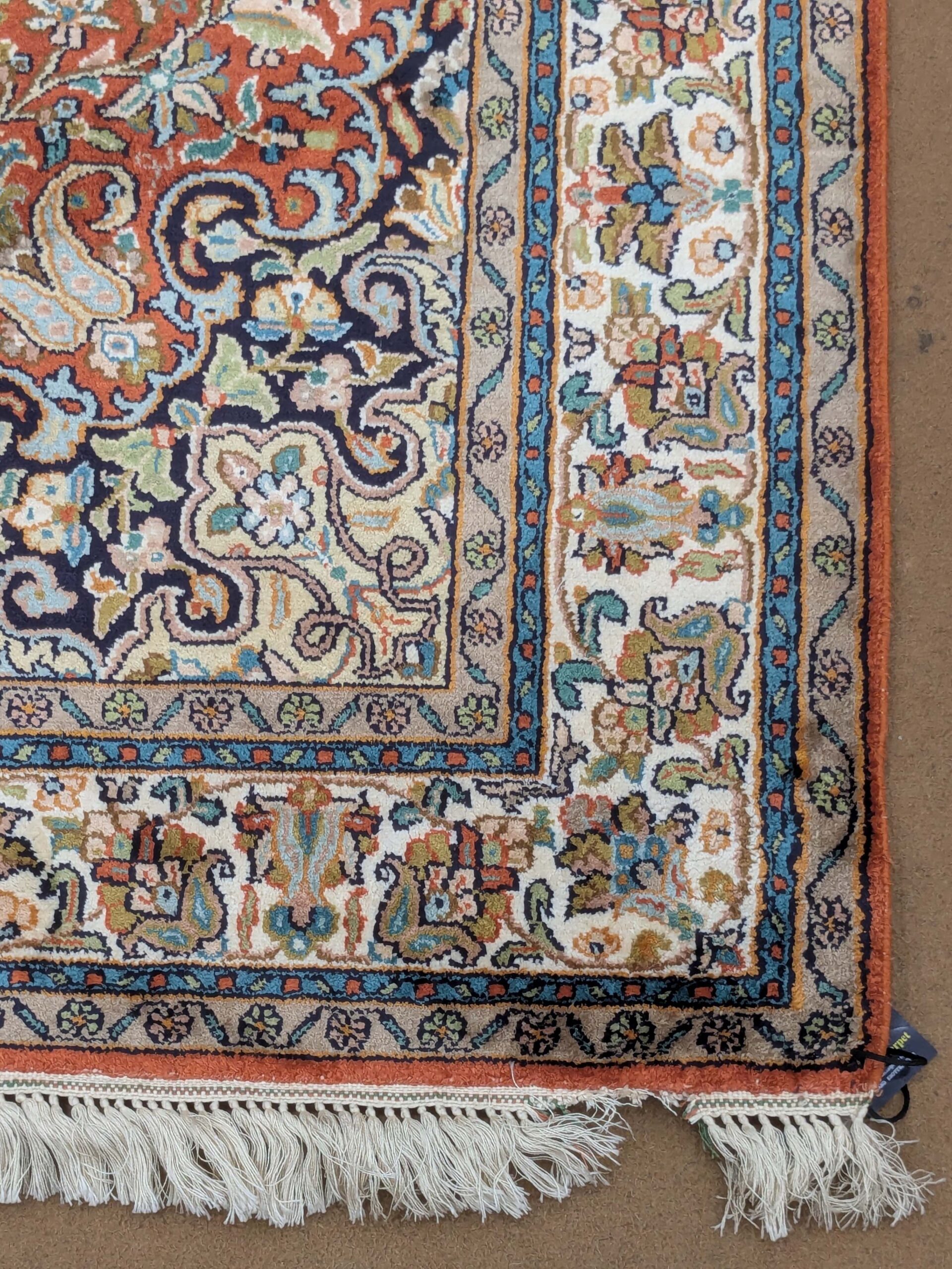 Persian Design Silk On Cotton Knotted Carpet - 3FT X 5FT | 90CM X 150CM - Image 4