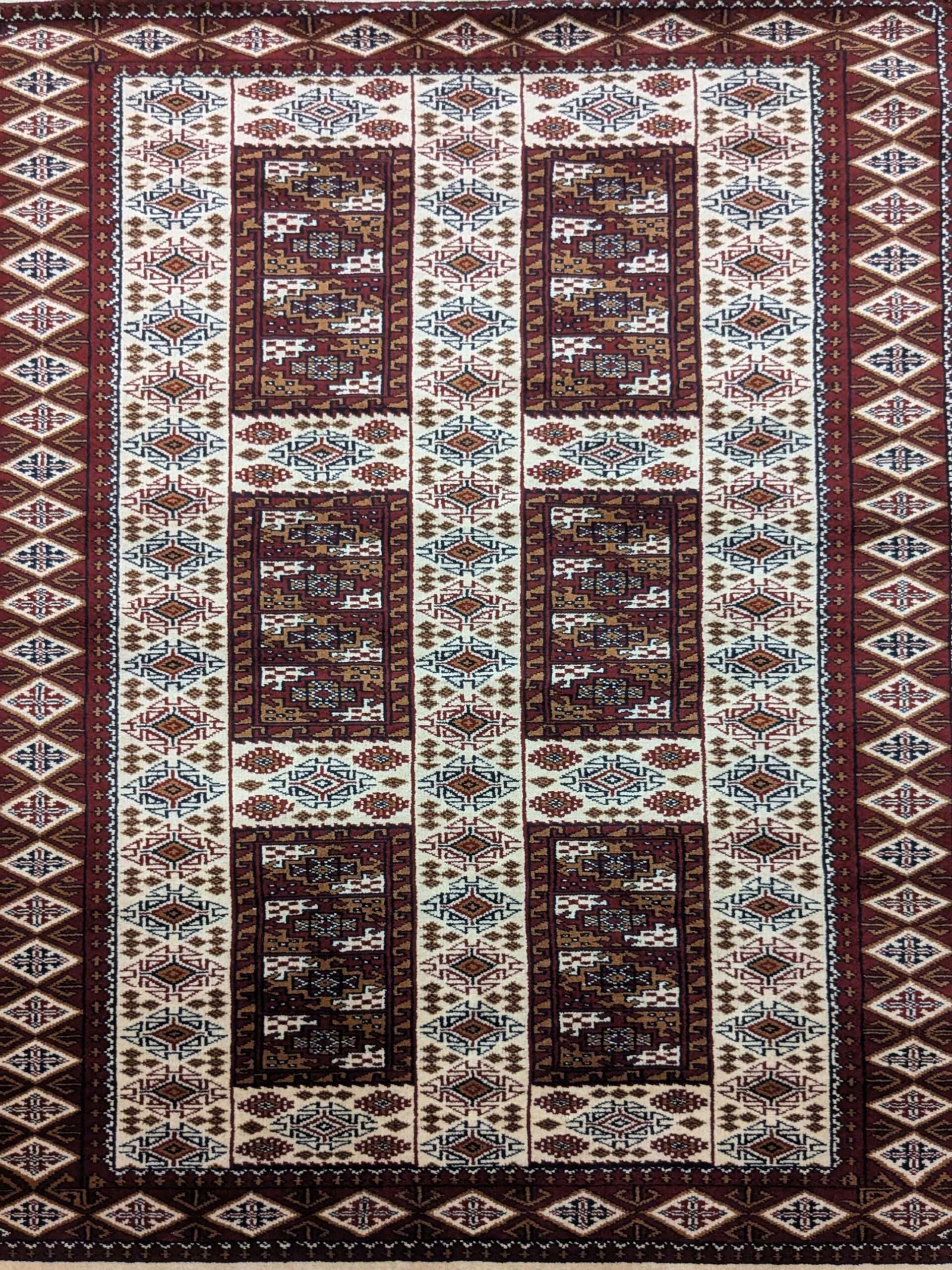 Beige Tribal Hand Knotted Wool Carpet - 4FT X 6FT | 120CM X 180CM - Image 4