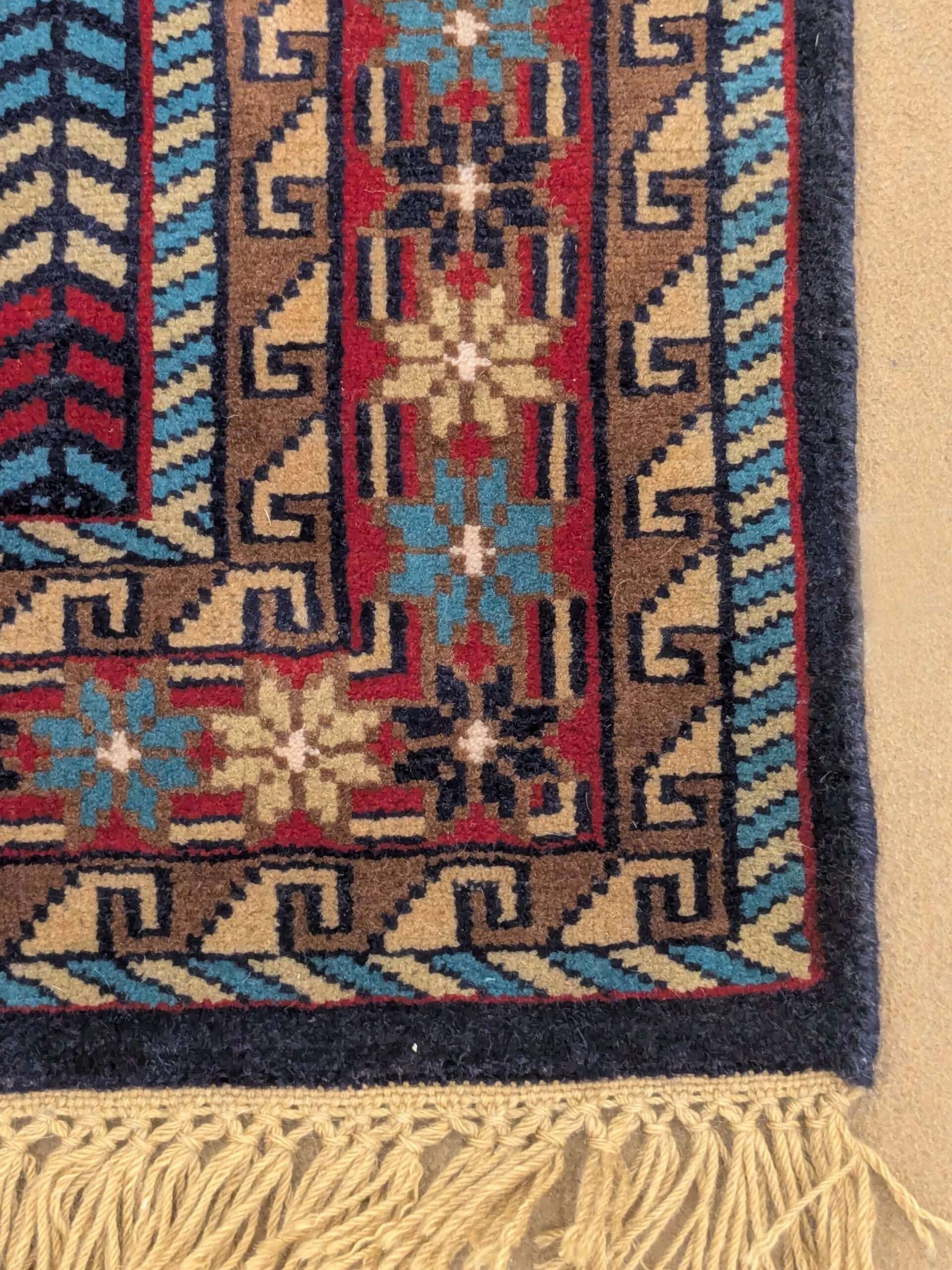 Tribal Design Hand Knotted Wool Carpet - 4FT X 6FT | 120CM X 180CM - Image 2