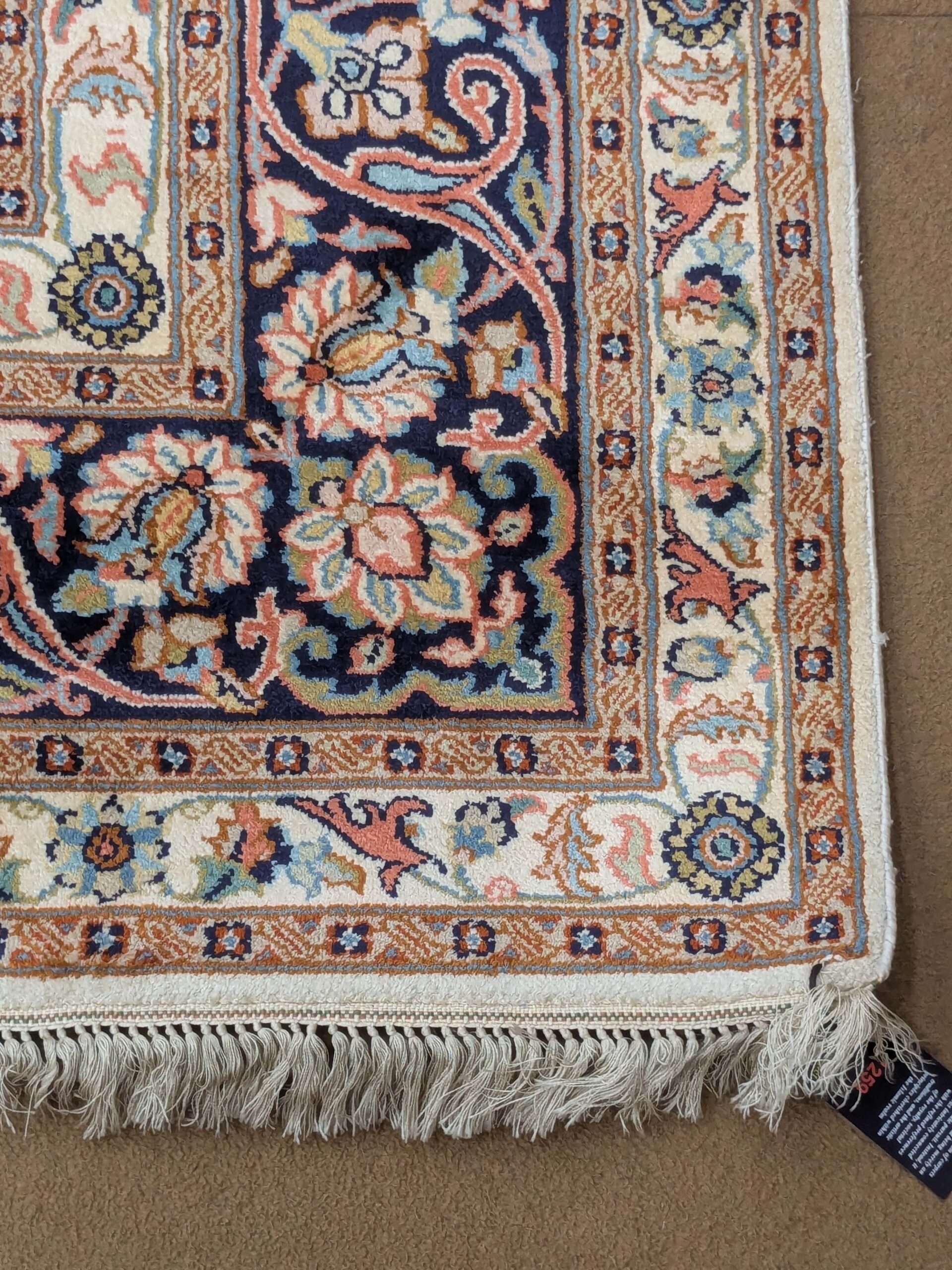 Persian Silk On Cotton Knotted Carpet - 6FT X 9FT | 180CM X 270CM - Image 4