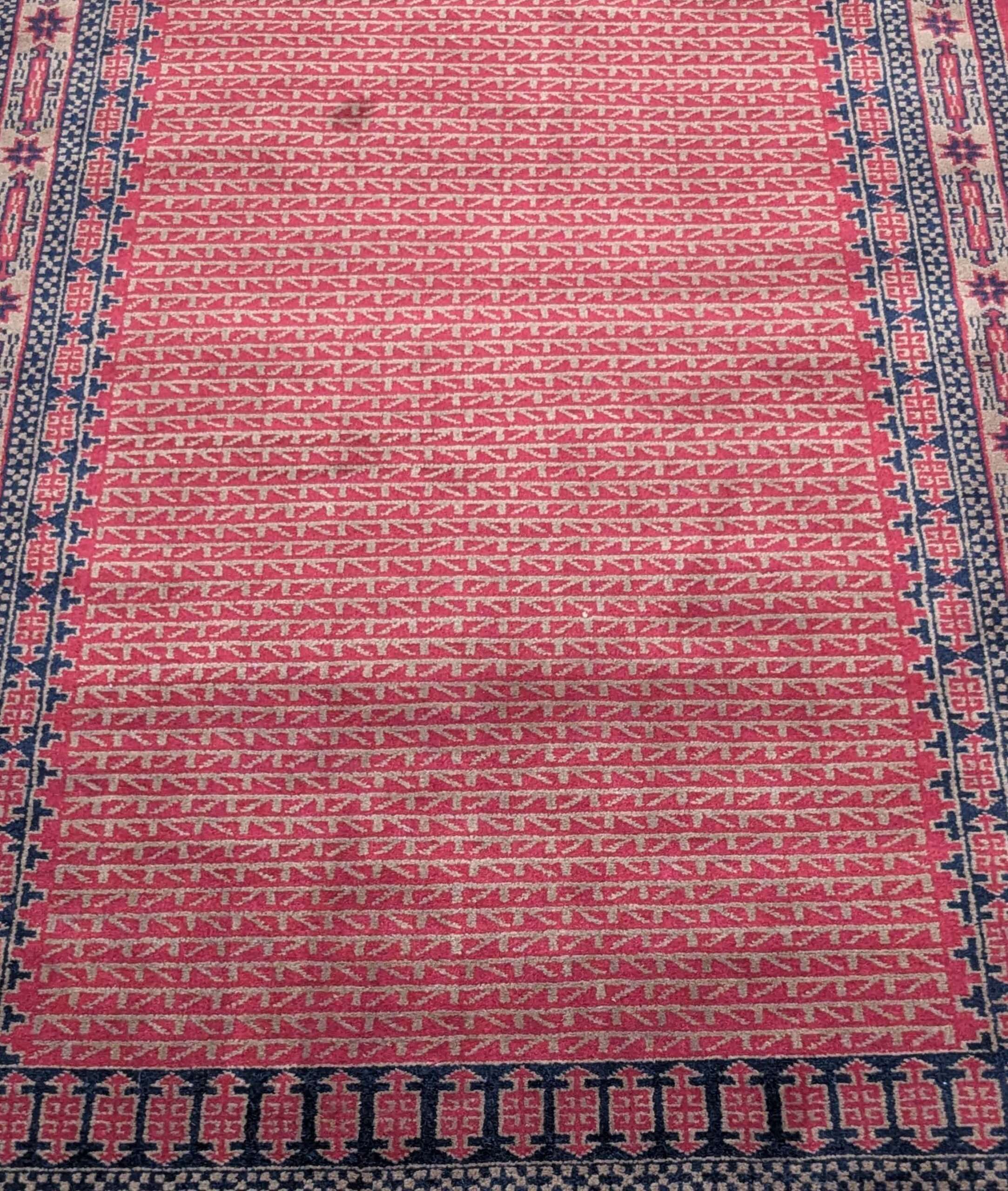 Red Tribal Hand Knotted Wool Carpet - 4FT X 6FT | 120CM X 180CM - Image 4