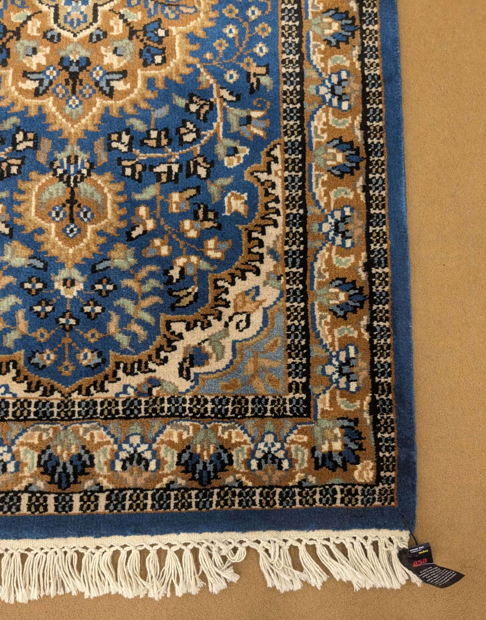 Blue Persian Hand Knotted Wool Carpet - 2.5FT X 4FT | 76CM X 122CM - Image 4