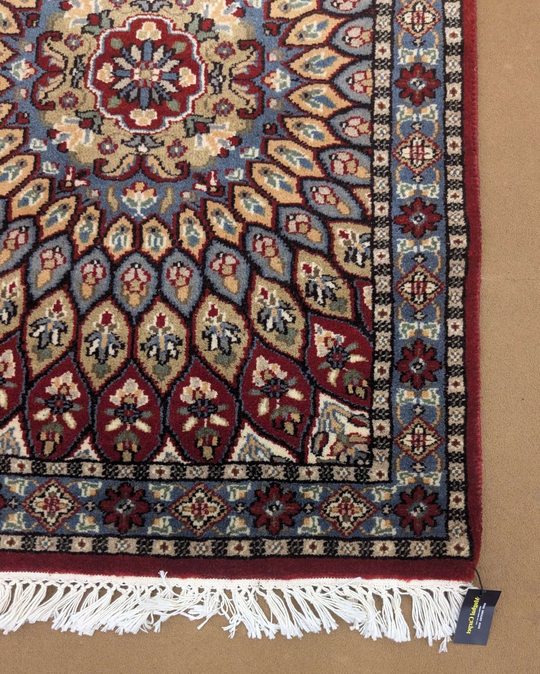 Red Mandola Hand Knotted Wool Carpet - 2.5FT X 4FT | 76CM X 122CM - Image 4