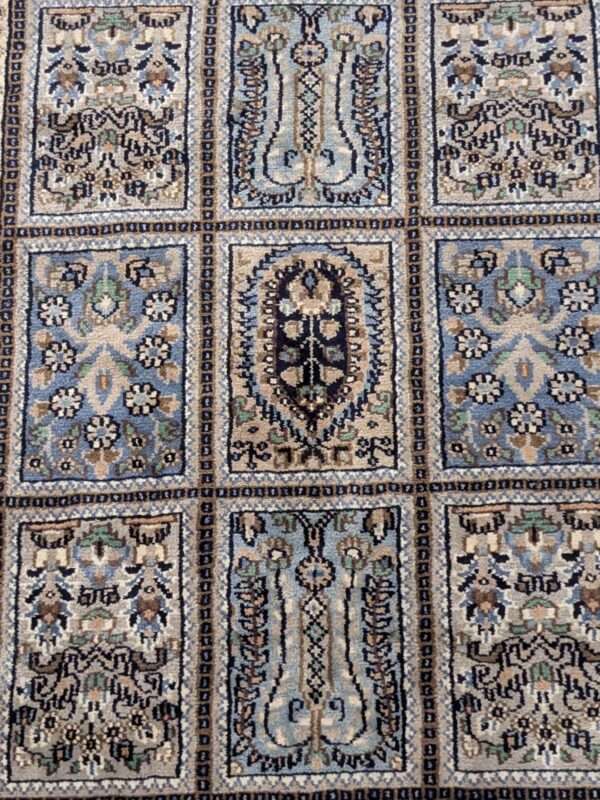 Beige Mughal Garden Design Unique Hand Knotted Wool Carpet - 4FT X 6FT | 120CM X 180CM - Image 4