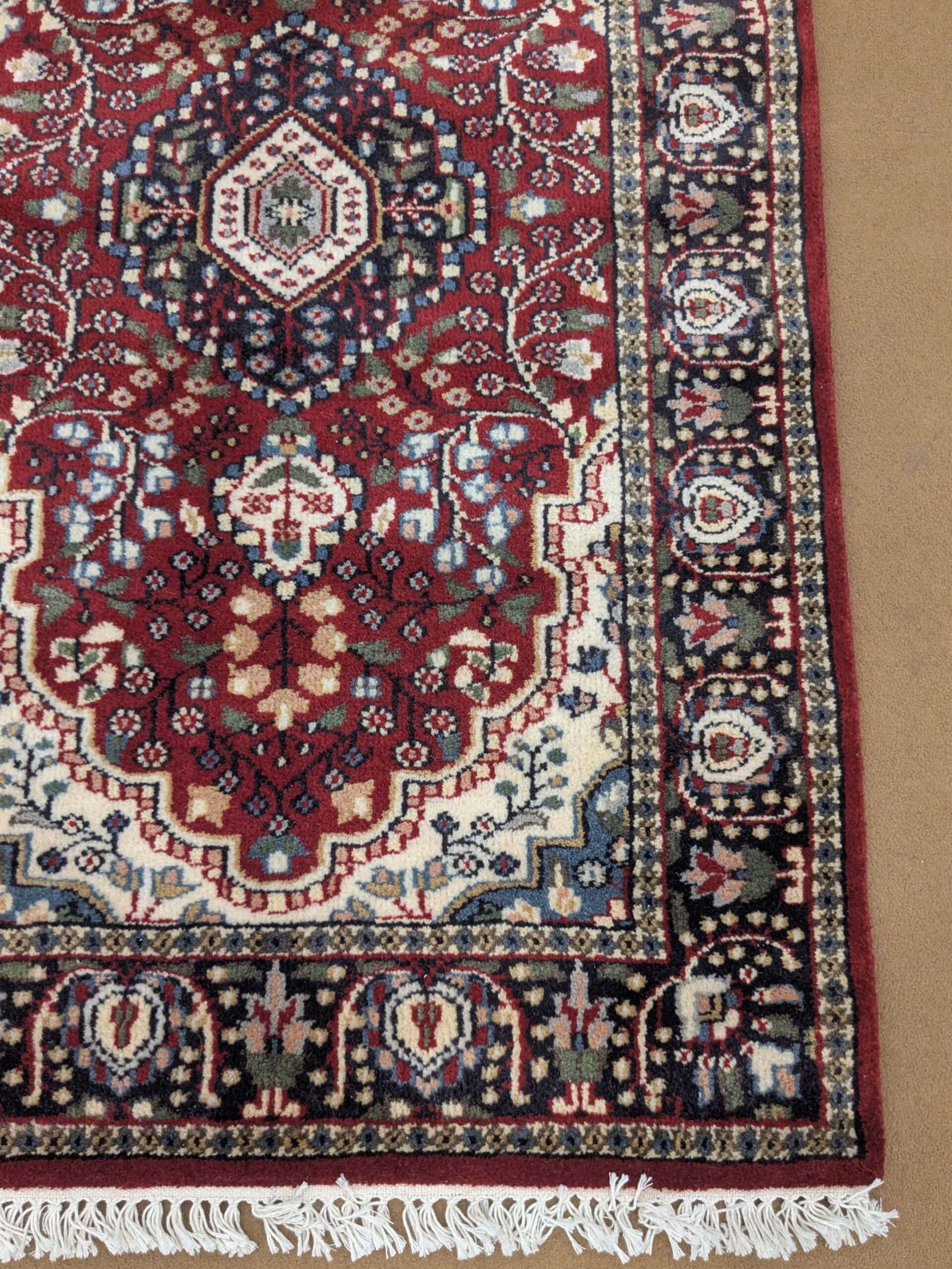 Red Persian Hand Knotted Wool Carpet - 2.5FT X 4FT | 76CM X 122CM - Image 2