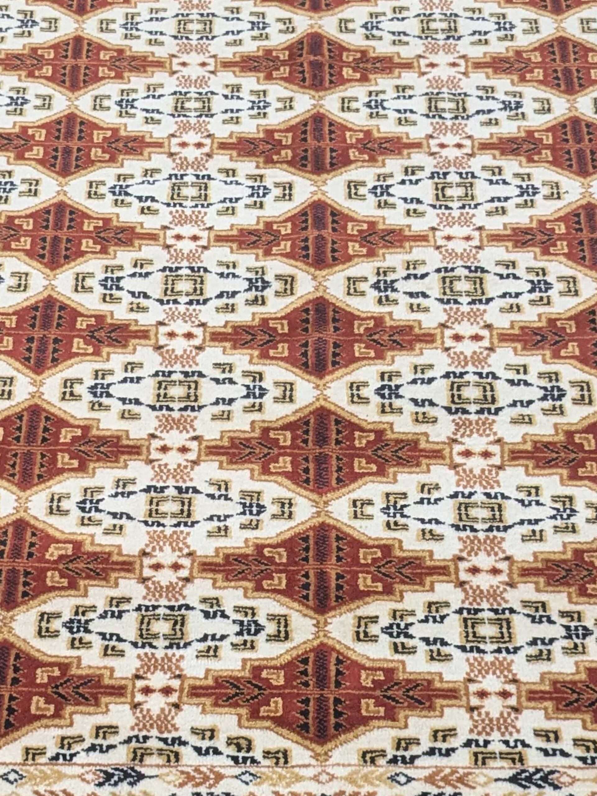 Beige Tribal Hand Knotted Wool Carpet - 5FT X 7FT | 150CM X 210CM - Image 6