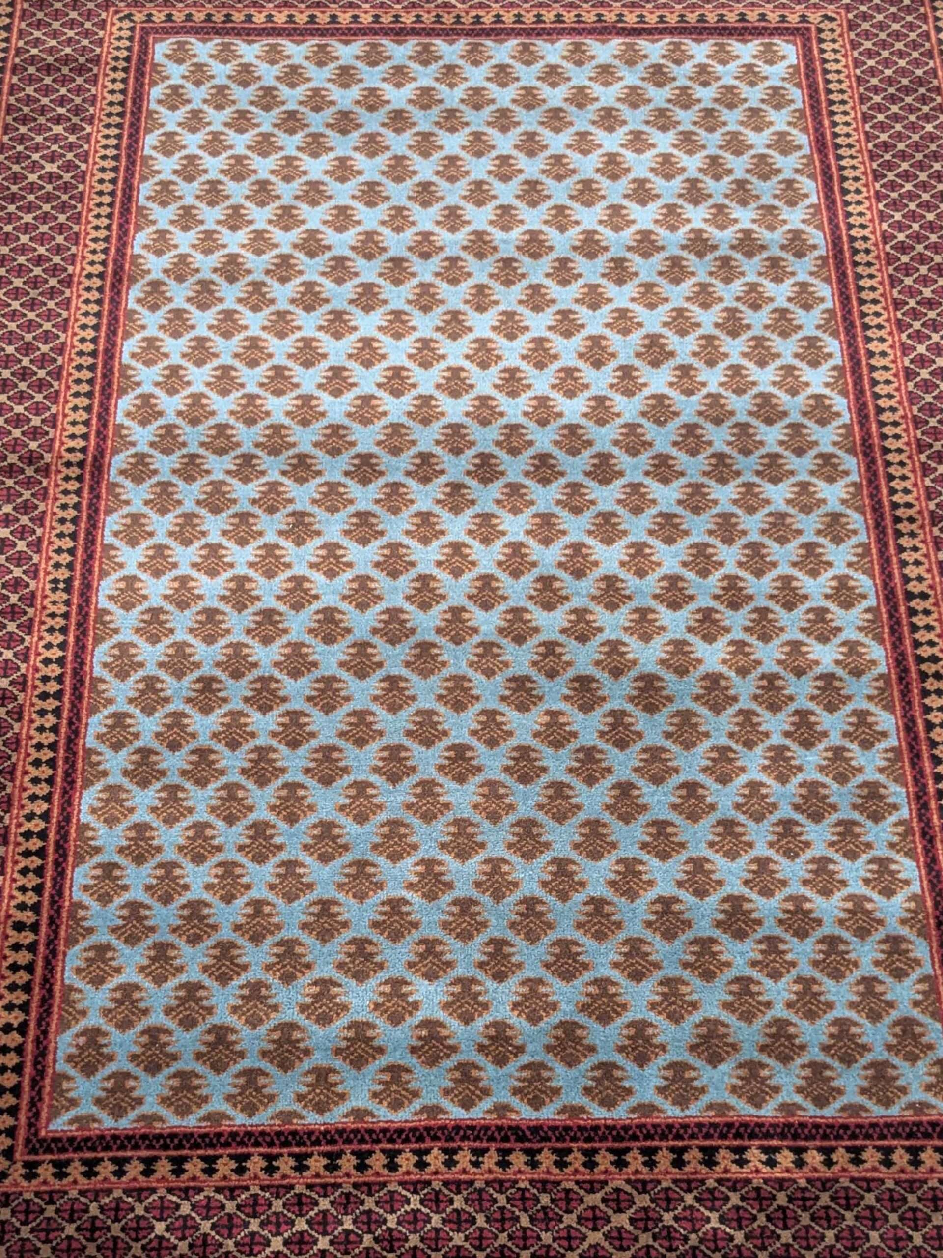 Baby Elephant Foot Print Design Hand Knotted Wool Carpet - 5FT X 7FT | 150CM X 210CM - Image 5