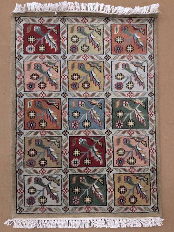 Beige Floral Persian Hand Knotted Wool Carpet - 5FT X 7FT | 150CM X 210CM - Image 5
