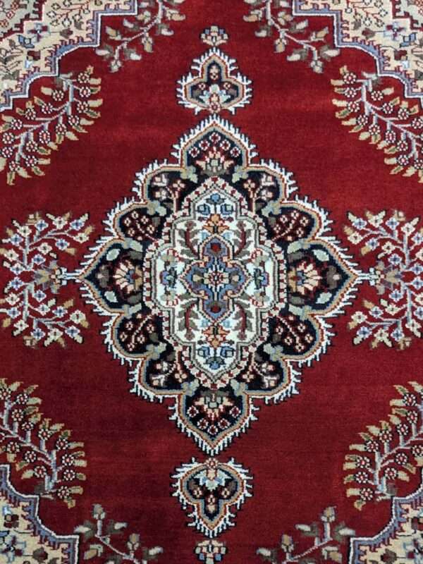 Red Kirman Hand Knotted Wool Carpet - 4FT X 6FT | 120CM X 180CM - Image 5