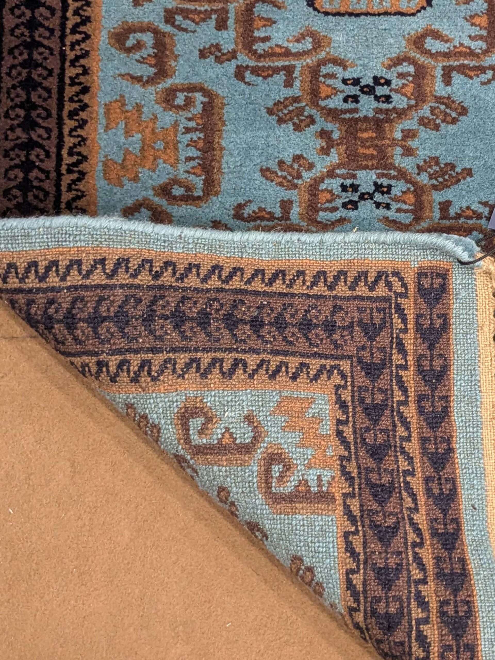 Tribal Hand Knotted Wool Carpet - 2FT X 3FT | 60CM X 90CM - Image 5