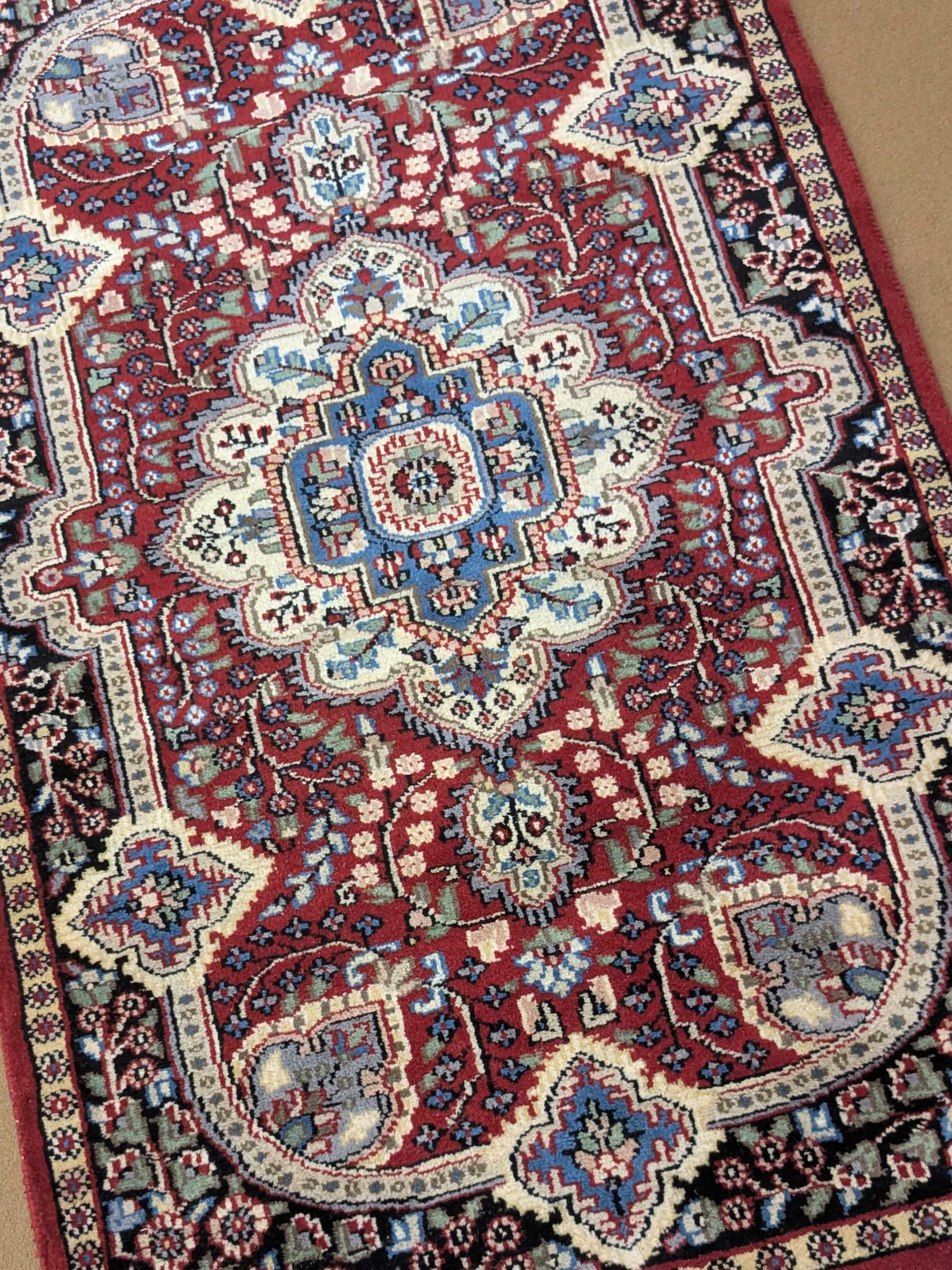 Red Persian hand Knotted Wool Carpet - 2.5FT X 4FT | 76CM X 122CM - Image 5