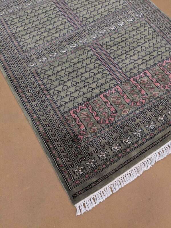 Green Family Design Hand Knotted Wool Carpet - 4FT X 6FT | 120CM X 180CM - Image 5