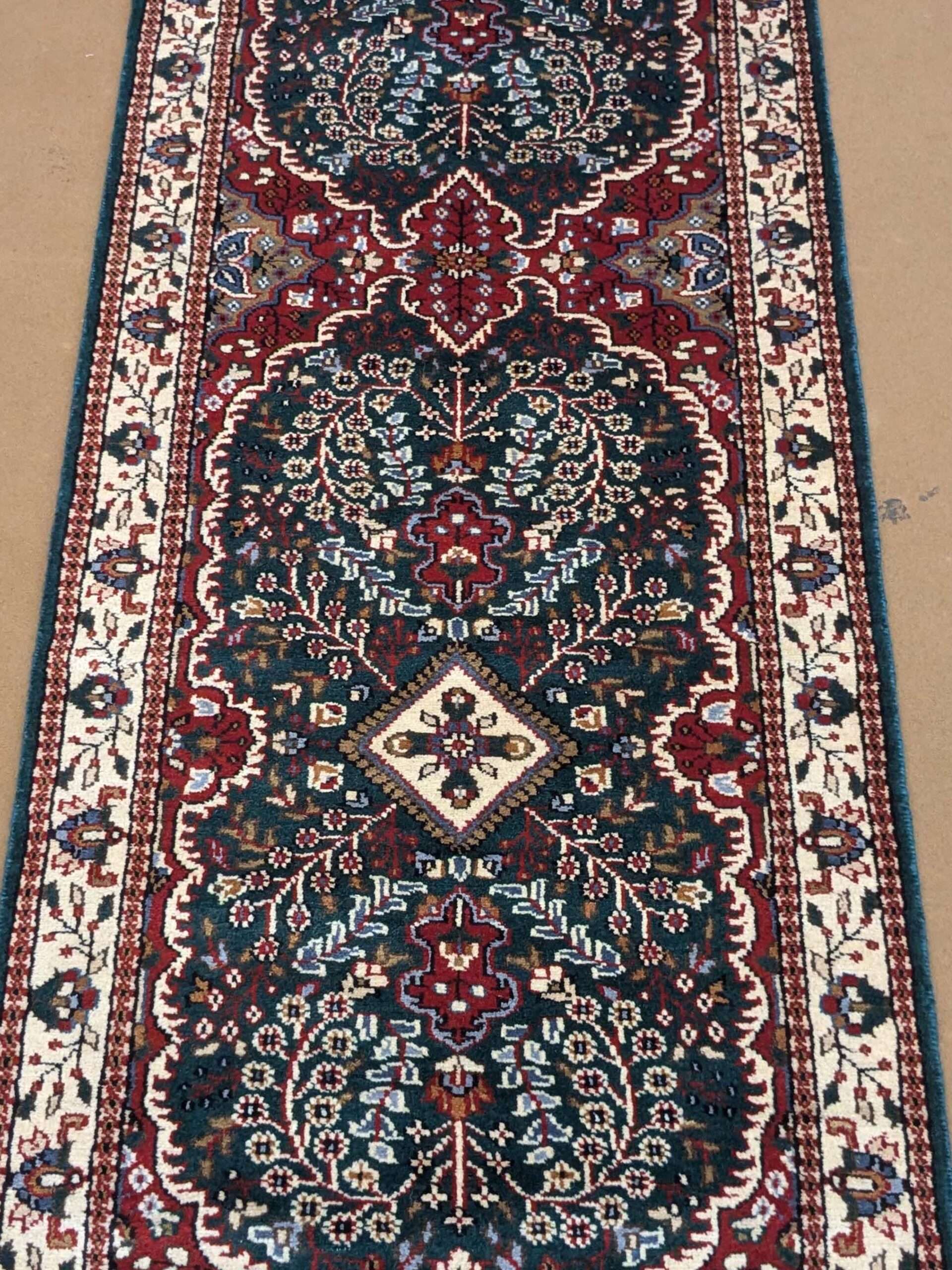 Green Persian Hand Knotted Runner Wool Carpet ? 2.5FT X 8FT | 75CM X 240CM - Image 5