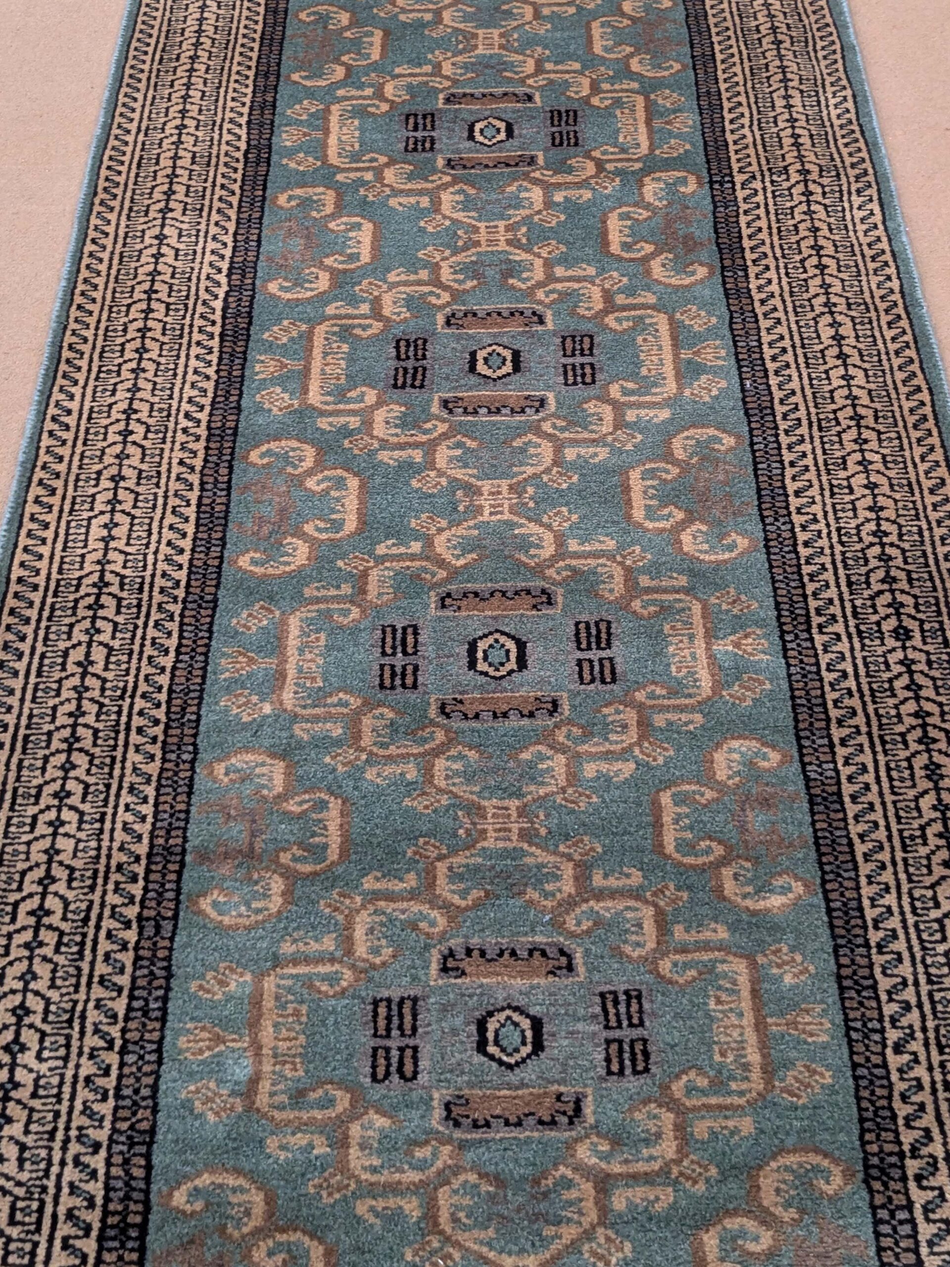 Unique Tribal Hand Knotted Runner Wool Carpet - 2.5FT X 8FT | 75CM X 240CM - Image 5