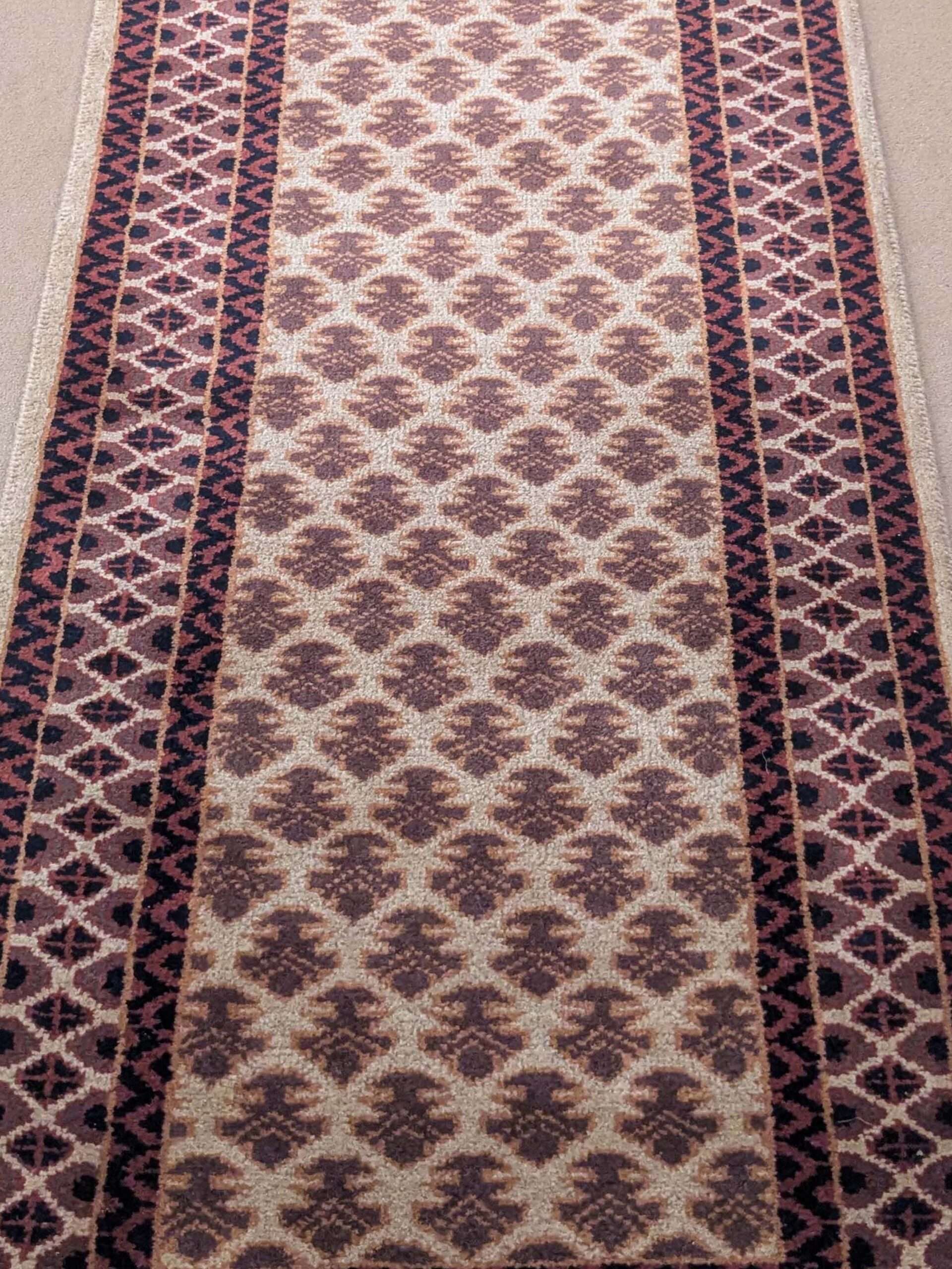 Beige Baby Elephant Foot Print Hand Knotted Runner Wool Carpet - 2FT X 6FT | 60CM X 180CM - Image 6