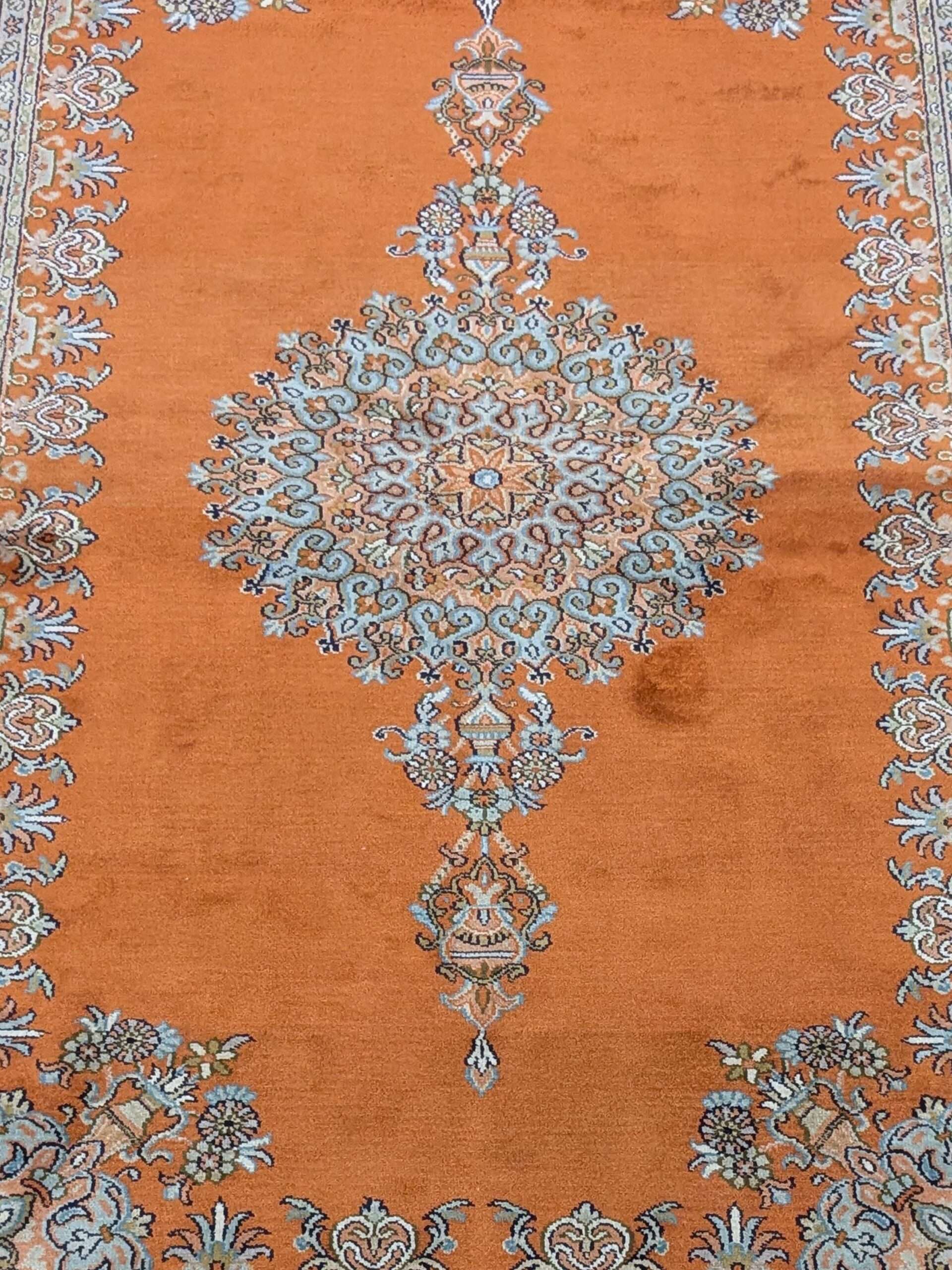 Kirman Design Silk On Cotton Knotted Carpet - 3FT X 5FT | 90CM X 150CM - Image 5