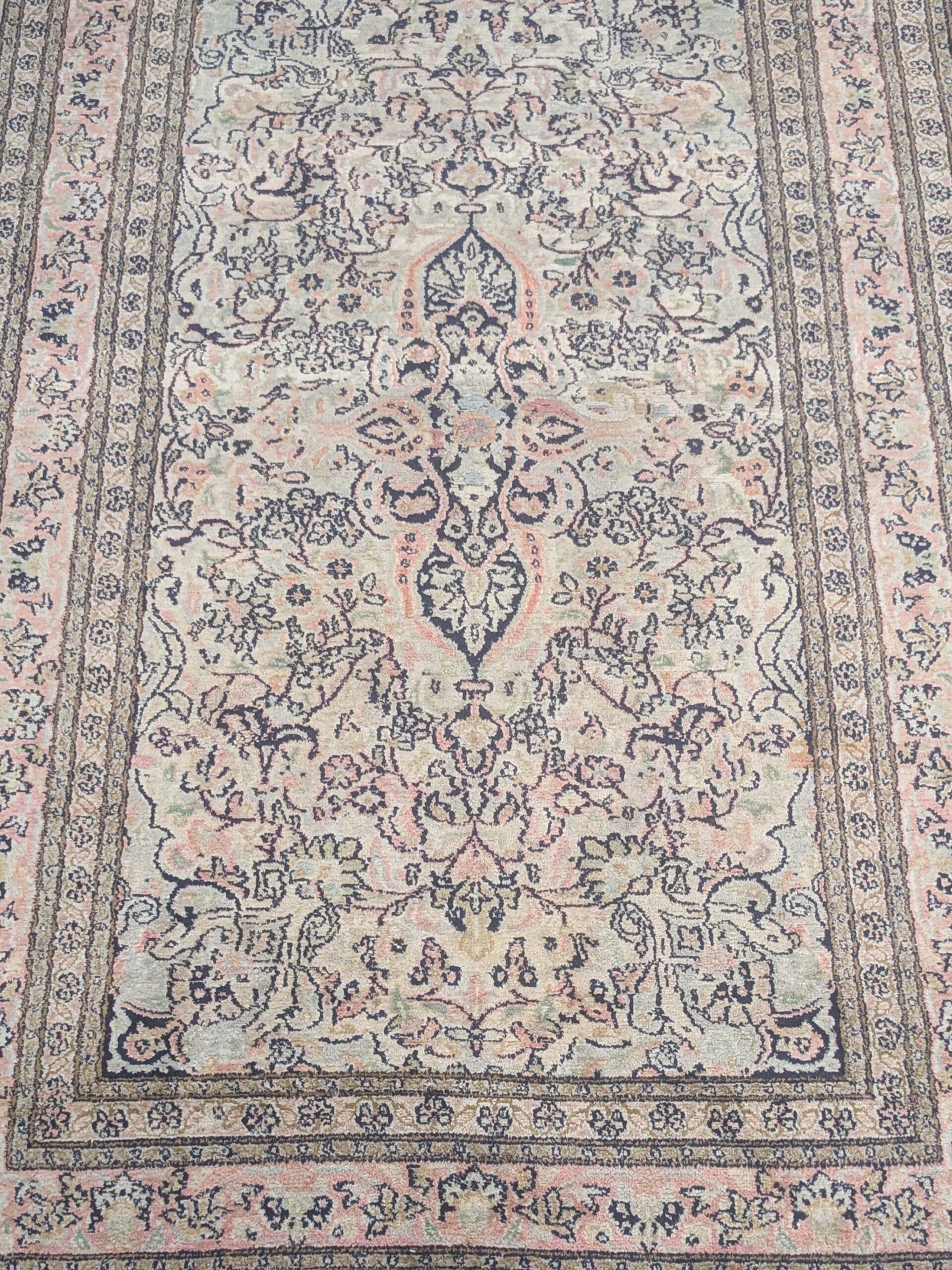 Beige Persian Silk On Cotton Knotted Carpet - 3FT X 5FT | 90CM X 150CM - Image 5