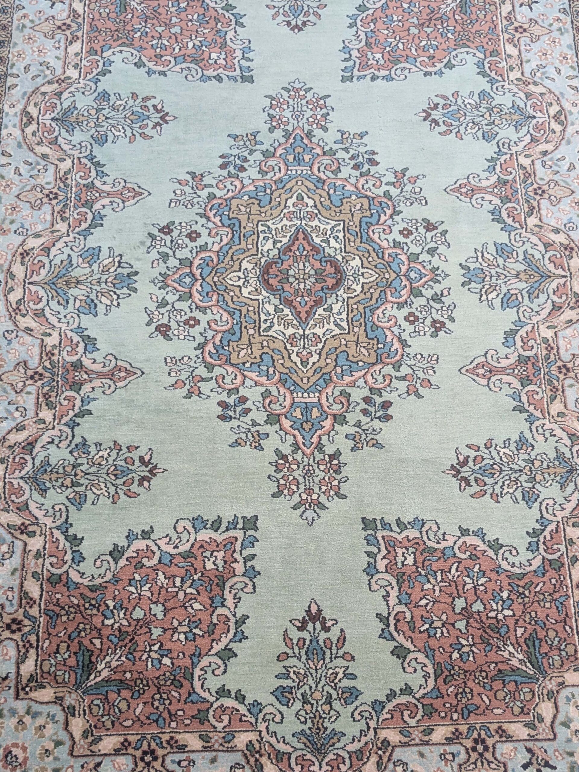 Kirman Design Silk On Cotton Knotted Carpet - 3FT X 5FT | 90CM X 150CM - Image 5