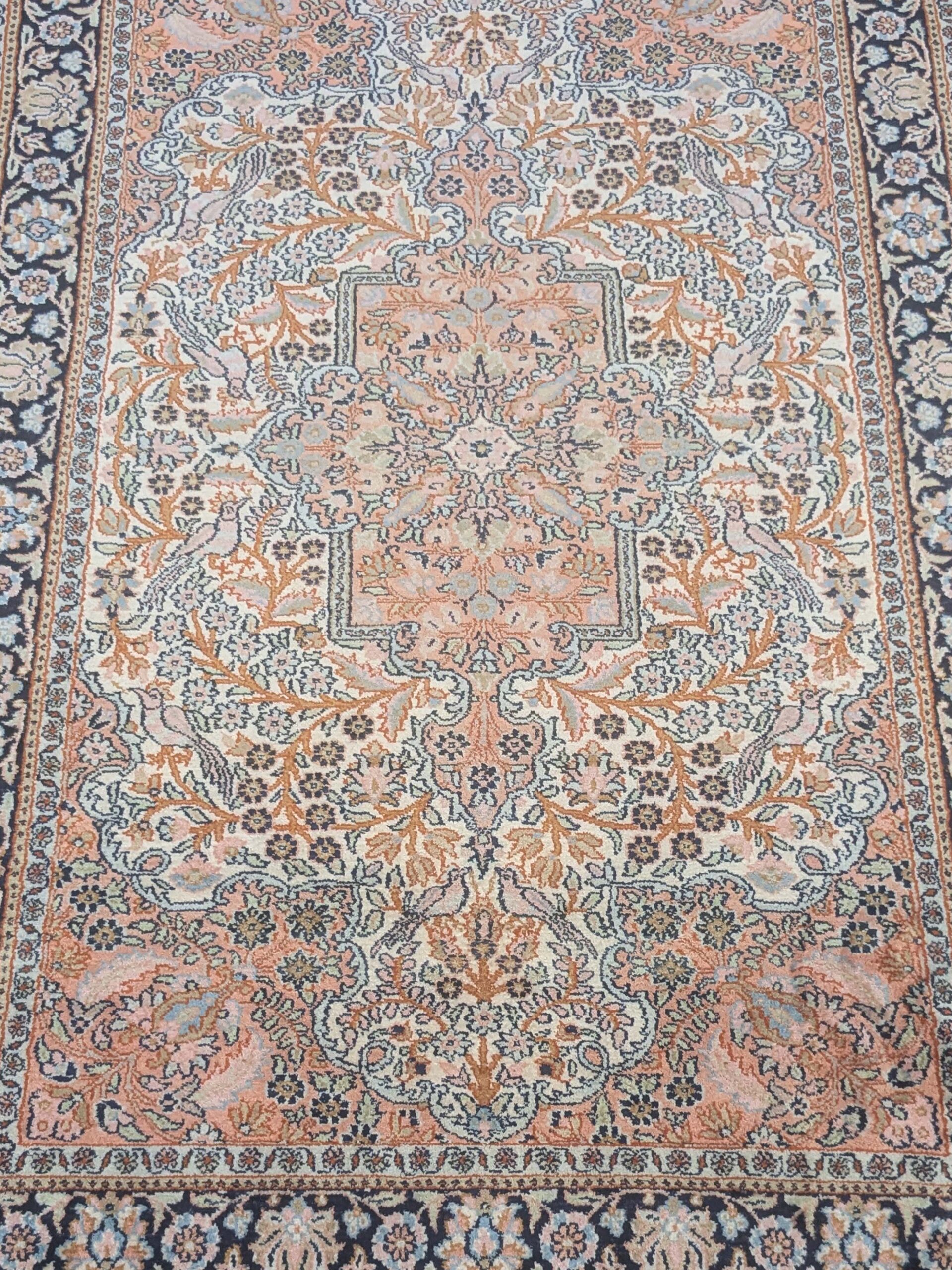 Persian Design Silk On Cotton Knotted Carpet - 3FT X 5FT | 90CM X 150CM - Image 5