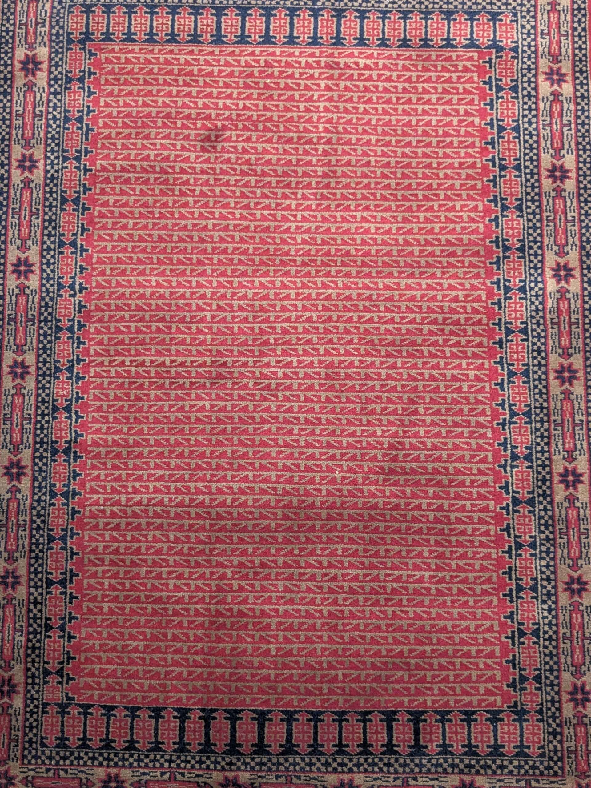 Red Tribal Hand Knotted Wool Carpet - 4FT X 6FT | 120CM X 180CM - Image 5