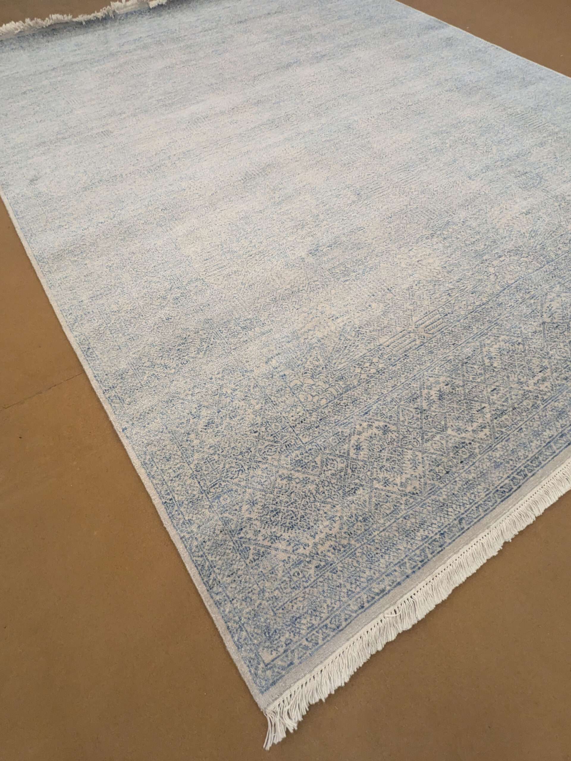 Beige Double Hand Knotted Wool Carpet - 8FT X 10FT | 240CM X 300CM - Image 5