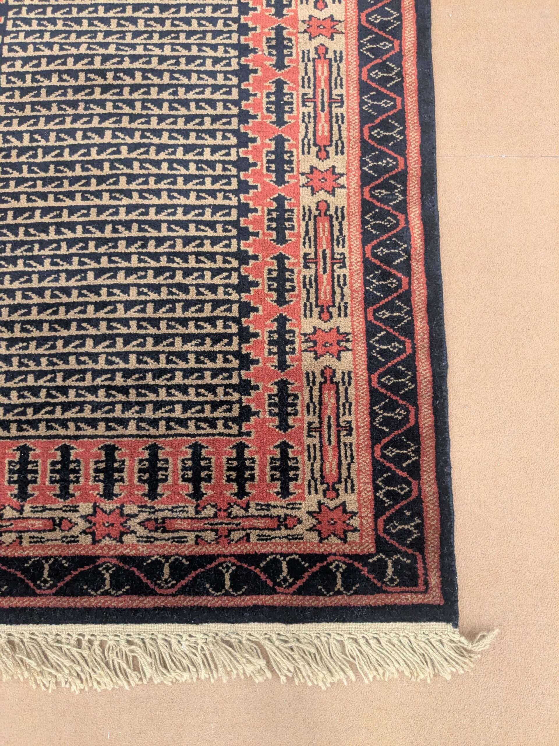 Tribal Hand Knotted Wool Carpet - 2.5FT X 4FT | 76CM X 122CM - Image 5