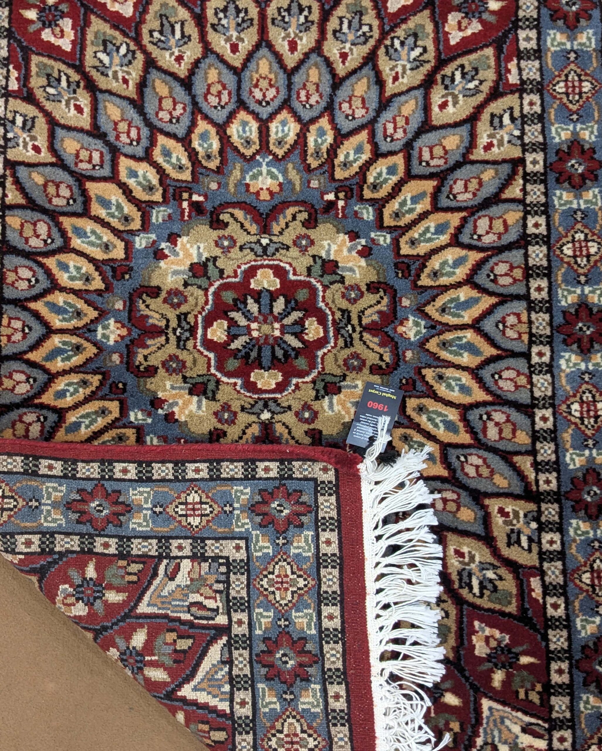 Red Mandola Hand Knotted Wool Carpet - 2.5FT X 4FT | 76CM X 122CM - Image 5