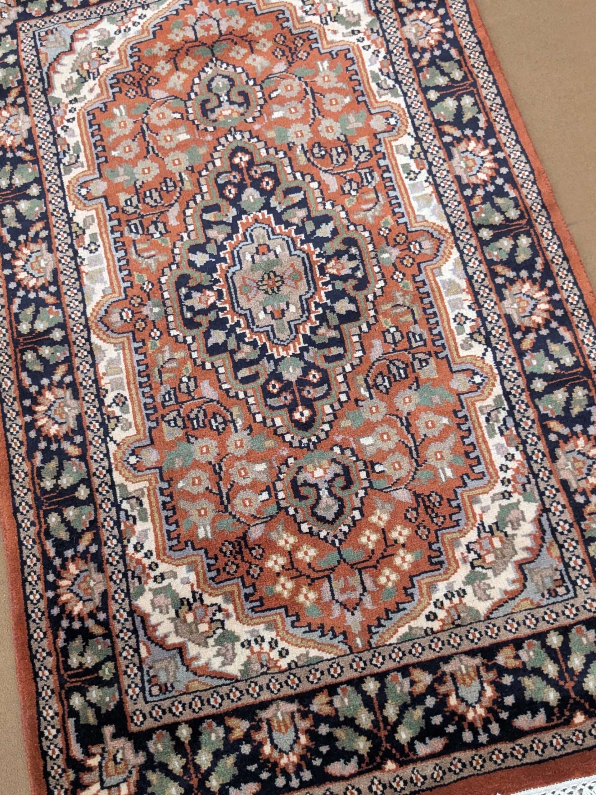 Red Persian Knotted Wool Carpet - 2.5FT X 4FT | 76CM X 122CM - Image 5